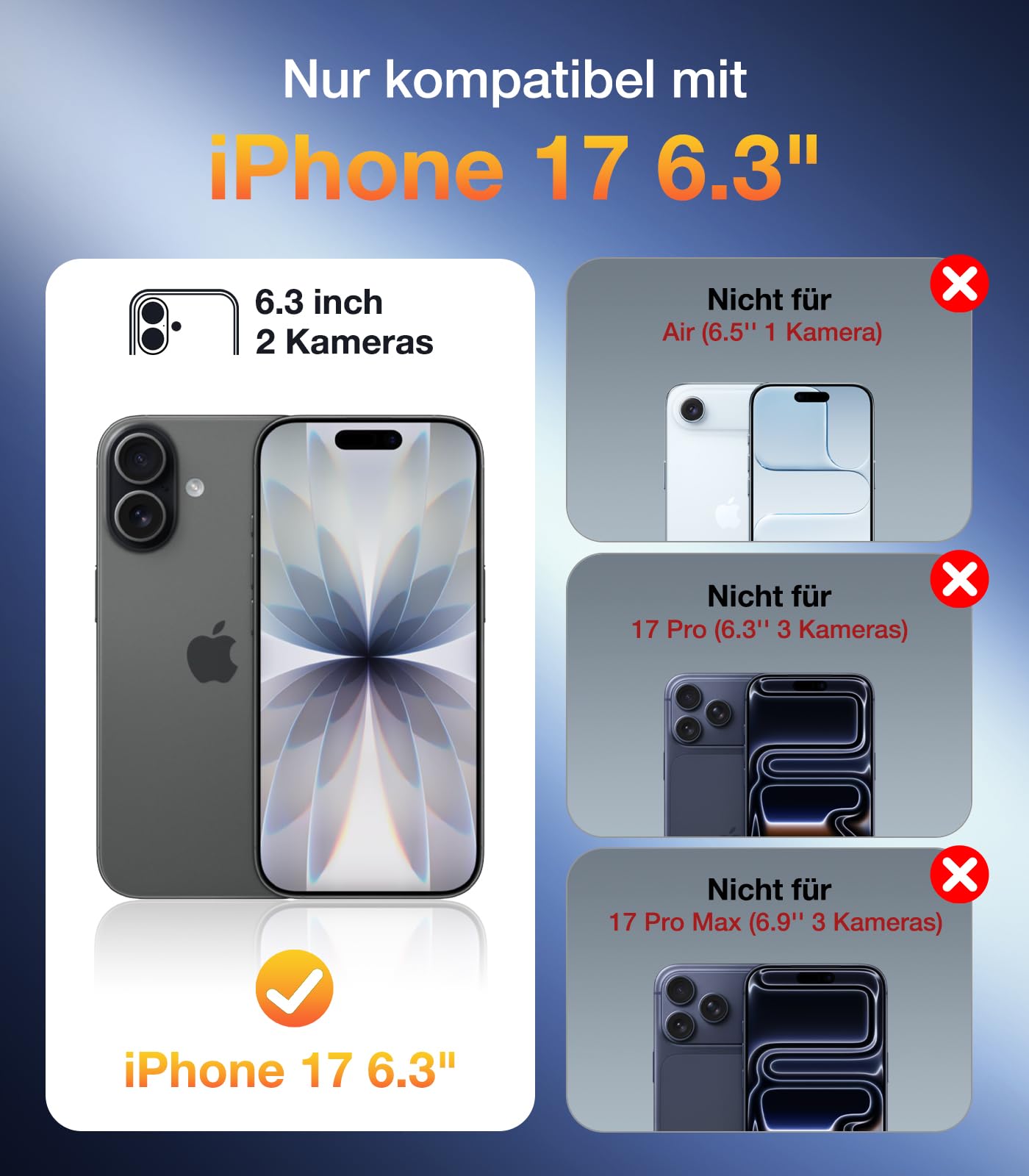 Diaclara für iPhone 17 Hülle mit MagSafe, Militärschutz 360 Grad Vollschutz Schutzhülle Stoßfest mit integrierter Displayschutzfolie und Kameraschutz Handyhülle für iPhone 17 6,3", Schwarz