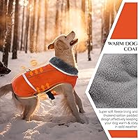 Vista 3 de QBLEEV Abrigo cálido para perro, chaqueta reflectante para perro, abrigo de invierno impermeable para perro, cuello alto, ropa de perro para clima
