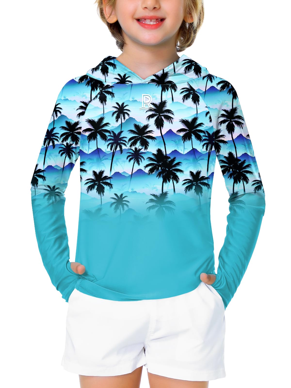Remimi Kids Sun Shirt Rash Guard Quick Dry Sun Protection Athletic Hoodie Hiking Shirts 3-12 Years