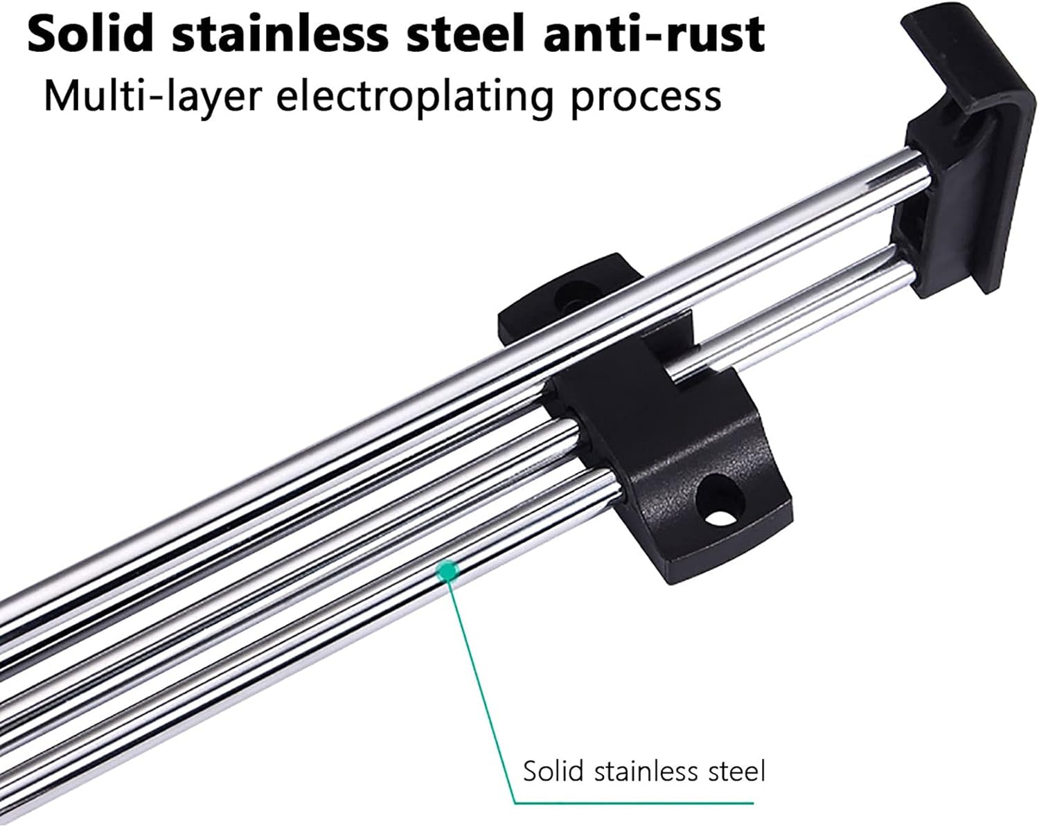 格納式引き出しパンツラック調節可能なクローゼットロッド、拡張可能なワードローブレールチューブバレットロッド衣類マウントワードローブハ