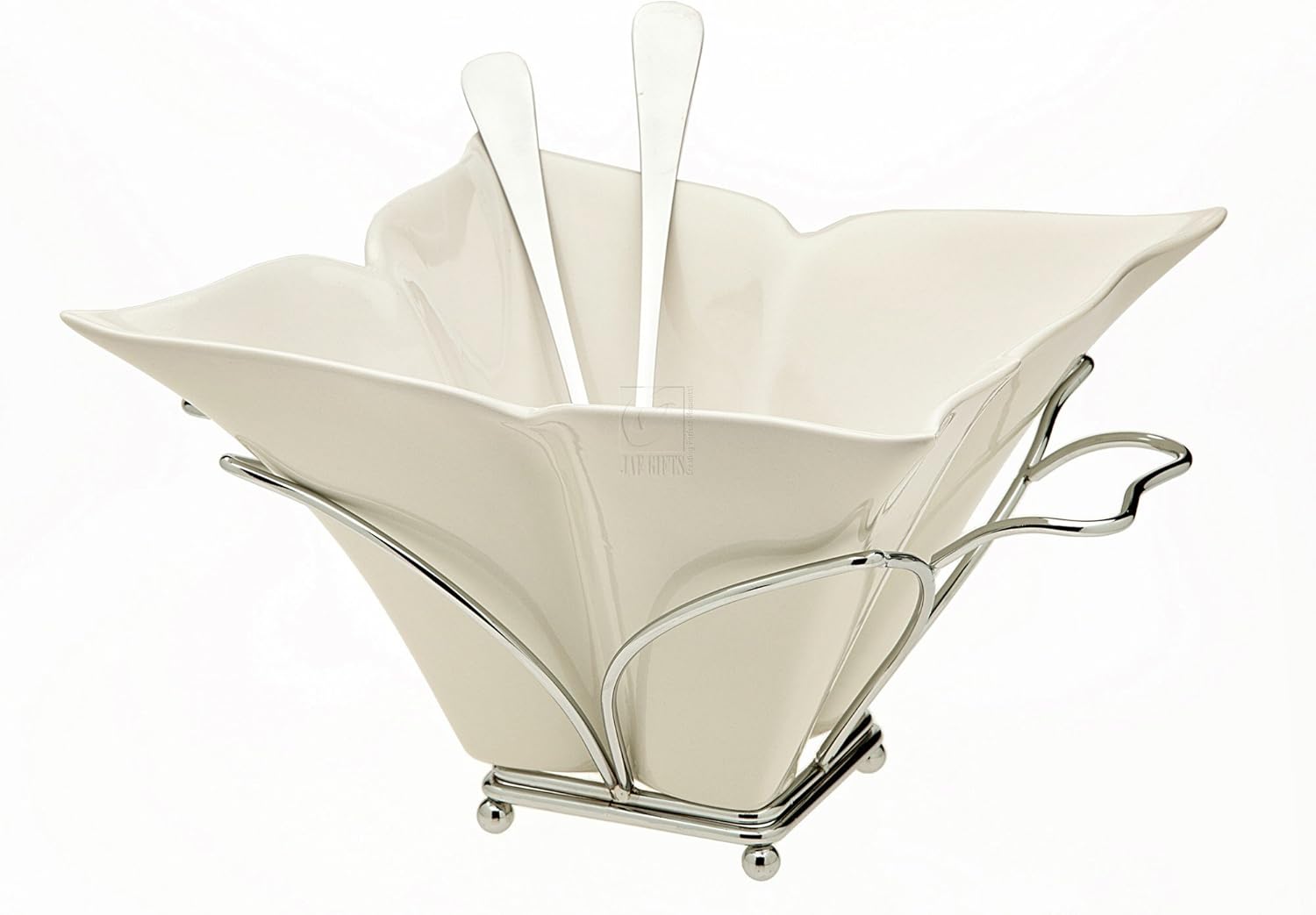 FIORI COLLECTION PORCELAIN SALAD BOWL WITH RACK AND SERVERS Amazon.ca