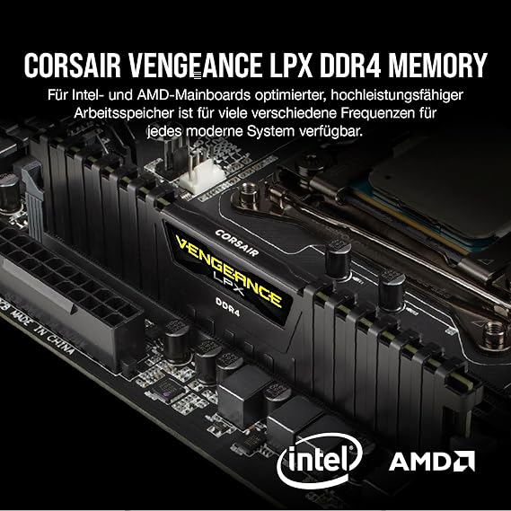 Corsair Vengeance LPX 64GB (2x32GB) DDR4 3200MHz C16 - black