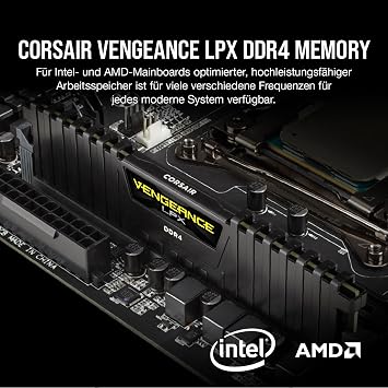Corsair Vengeance LPX 64GB (2x32GB) DDR4 3200MHz C16 - black