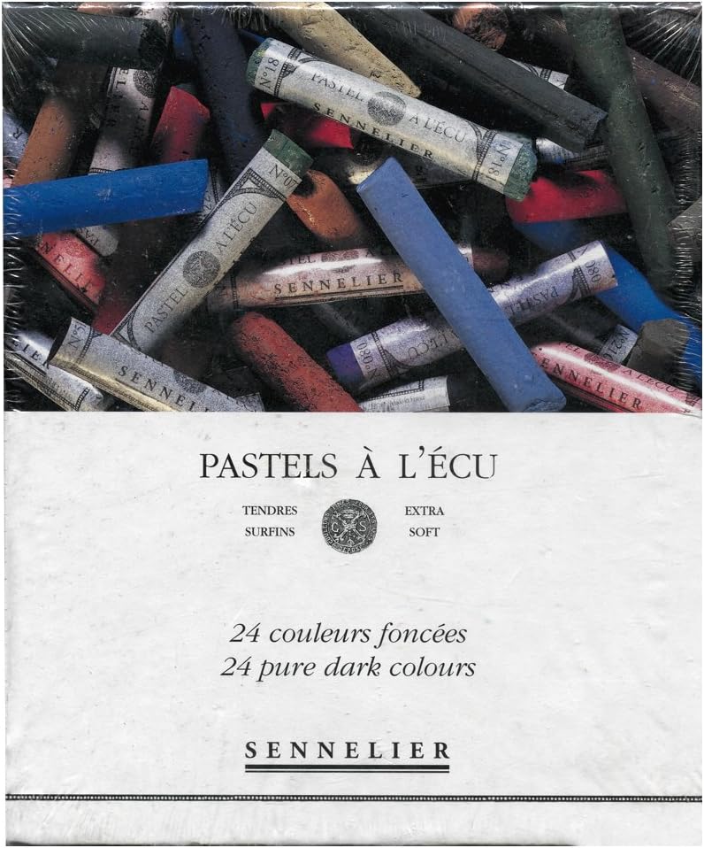 SENNELIER Extra-Soft French Pastel Iridescent Professional Artist Box Set, 24-Colors