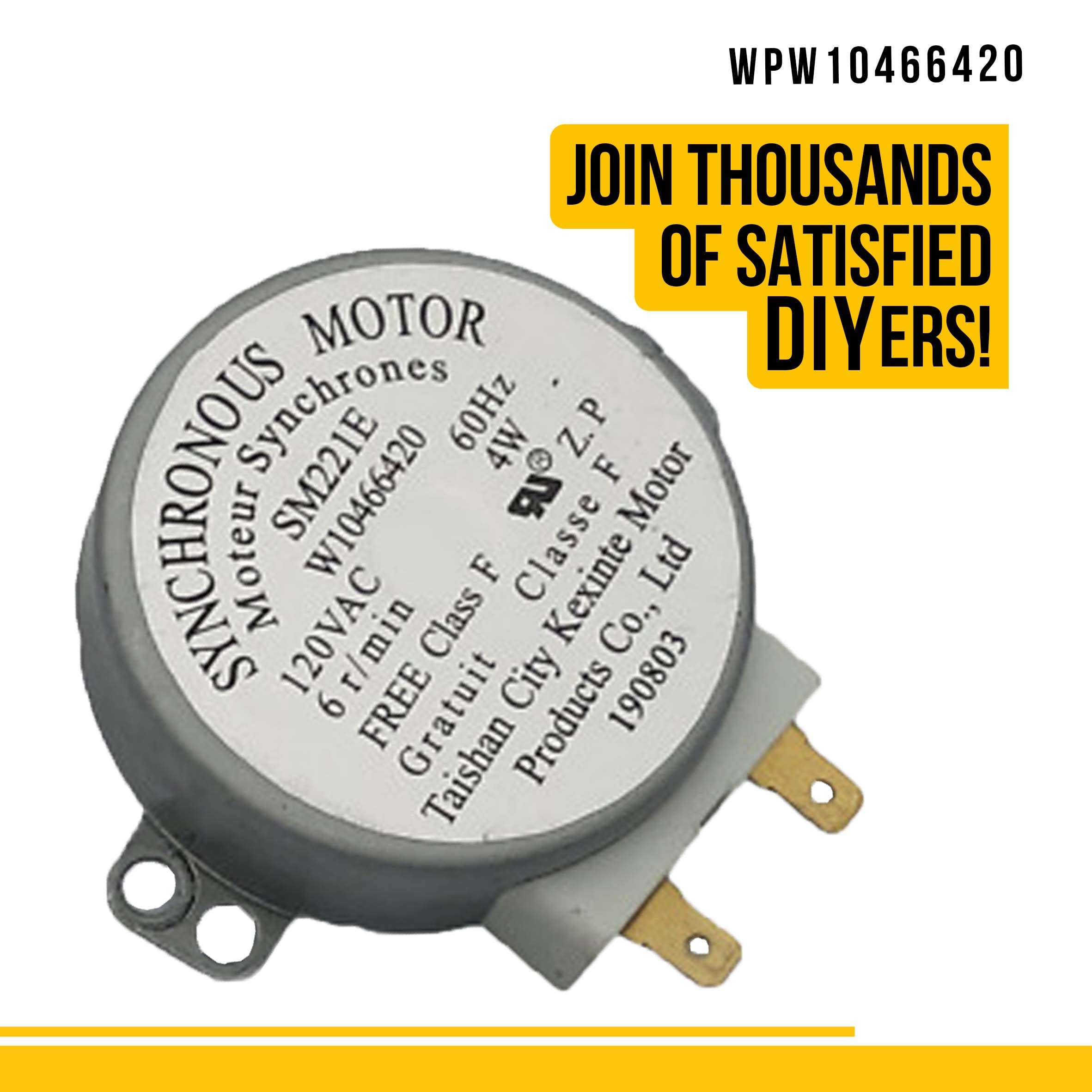 Amazon.com: WPW10466420 Microwave Turntable Motor - Replaces 