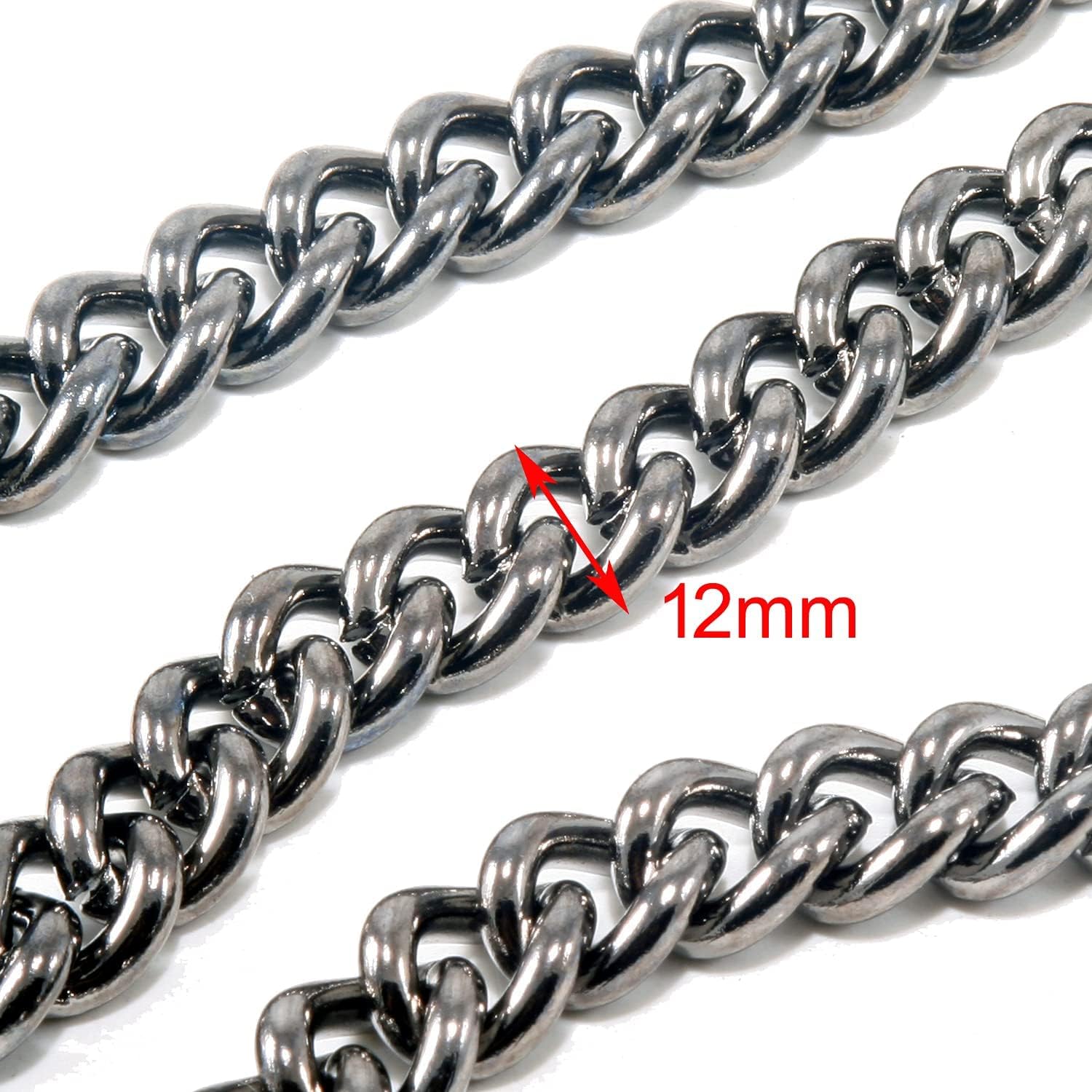 Double K DoubleK Basic Simple Strong Biker Trucker Key Jean Wallet Chain (23in) Black CS152N23