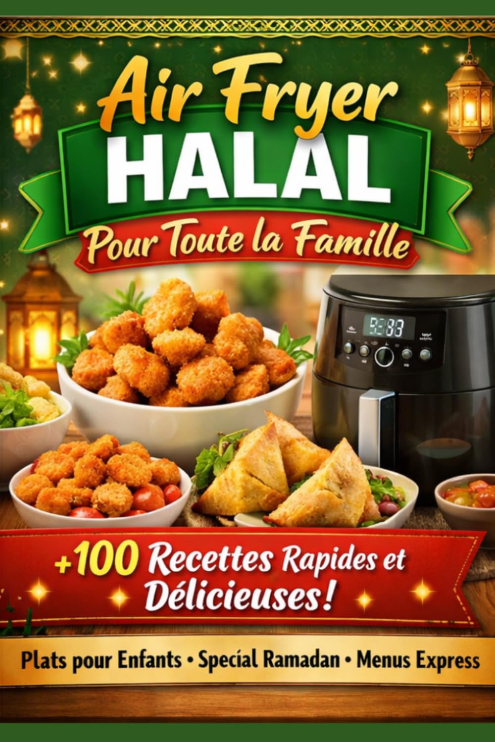 Air Fryer Halal pour Toute la Famille: Le guide complet pour familles : 100 plats rapides, croustillants et idées Ramadan pour enfants et parents
