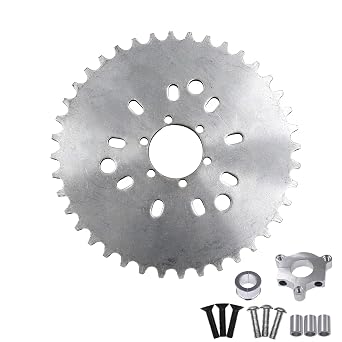 1"/1.5" CNC Adapter 32T Sprocket for 80cc Motorized Bicycle | Silver, Fits 25mm/38mm, 80cc Engine, Motorized Bike Sprocket Adapter