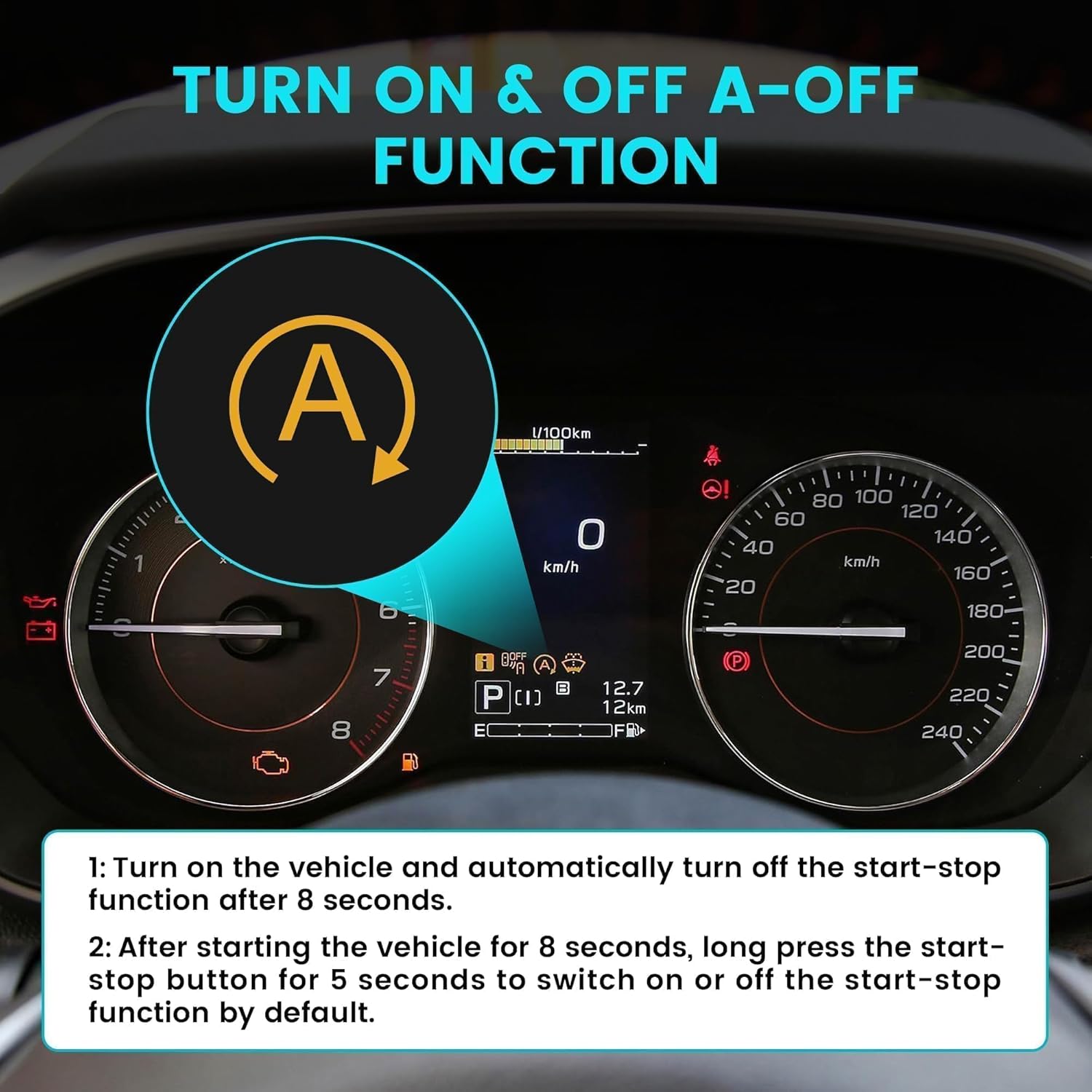NuIth Auto Start Stop Eliminator Fits for 2020-2024 Toyota Highlander, 2022-2024 Tundra TDA3, 2023-2024 GR Corolla, Highlander Auto Start Stop Delete Cable
