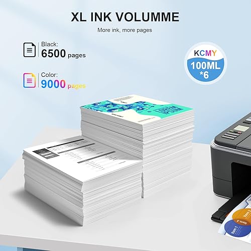 Miniatura 4 de 522 botellas de tinta negra de repuesto para botellas de repuesto de tinta Epson 522 502 compatibles con impresoras Ecotank ET-2800 ET-4800 ET-2400