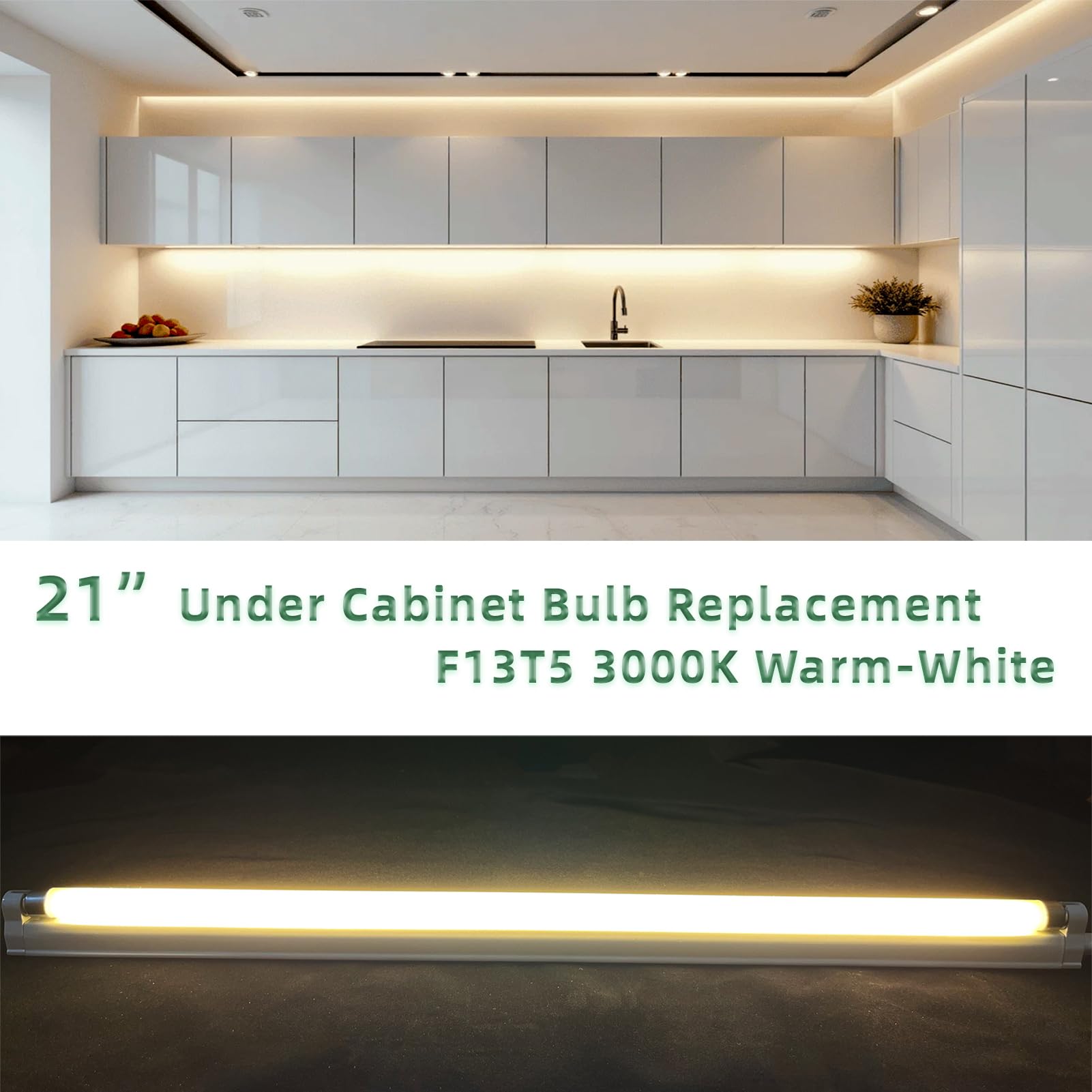 Accway (4 Pack) F10T8/CW 4100K Linear Fluorescent Light Bulb,T8 Type Straight Tube 10Watts Cool