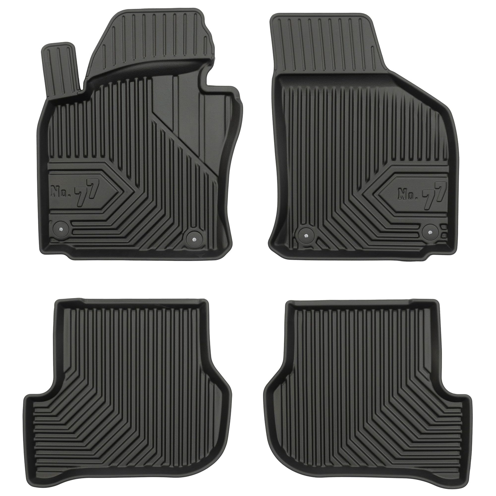 SMK Alfombrillas de Goma para Seat Leon II 2005-2012 Experimente un Nuevo estándar de Viaje con Las Alfombrillas de Coche Antideslizantes: Alfombrillas de Coche Multiuso para Todas Las Condiciones de