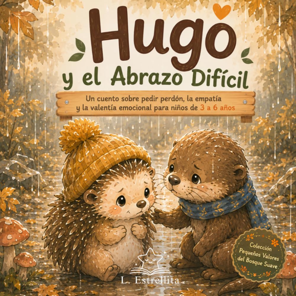 Hugo el Erizo y el Abrazo Difícil: Un cuento infantil sobre pedir perdón, la empatía y la valentía emocional para niños de 3 a 6 años (Pequeños Valores del Bosque Suave)