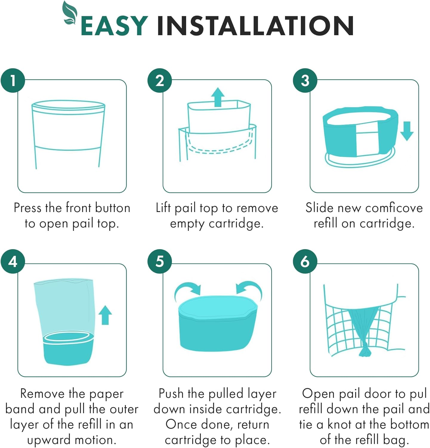 8 Pack Adult Diaper Liner Refills, Compatible with Janibell Akord 330 Model, Adult Diaper System to Eliminate Waste, Odor Resistant by Comficove (8pk)