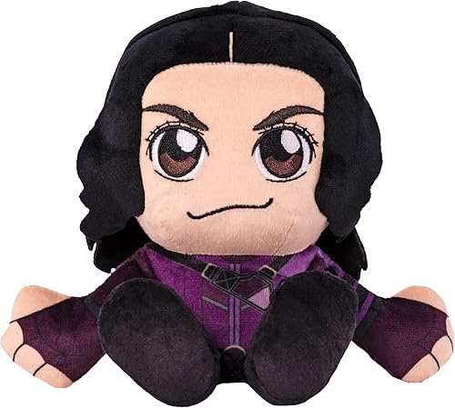 Bleacher Creatures Marvel Kate Bishop (Hawkeye) - Peluche de Kuricha sentado de 8 pulgadas, juguete suave inspirado en Chibi