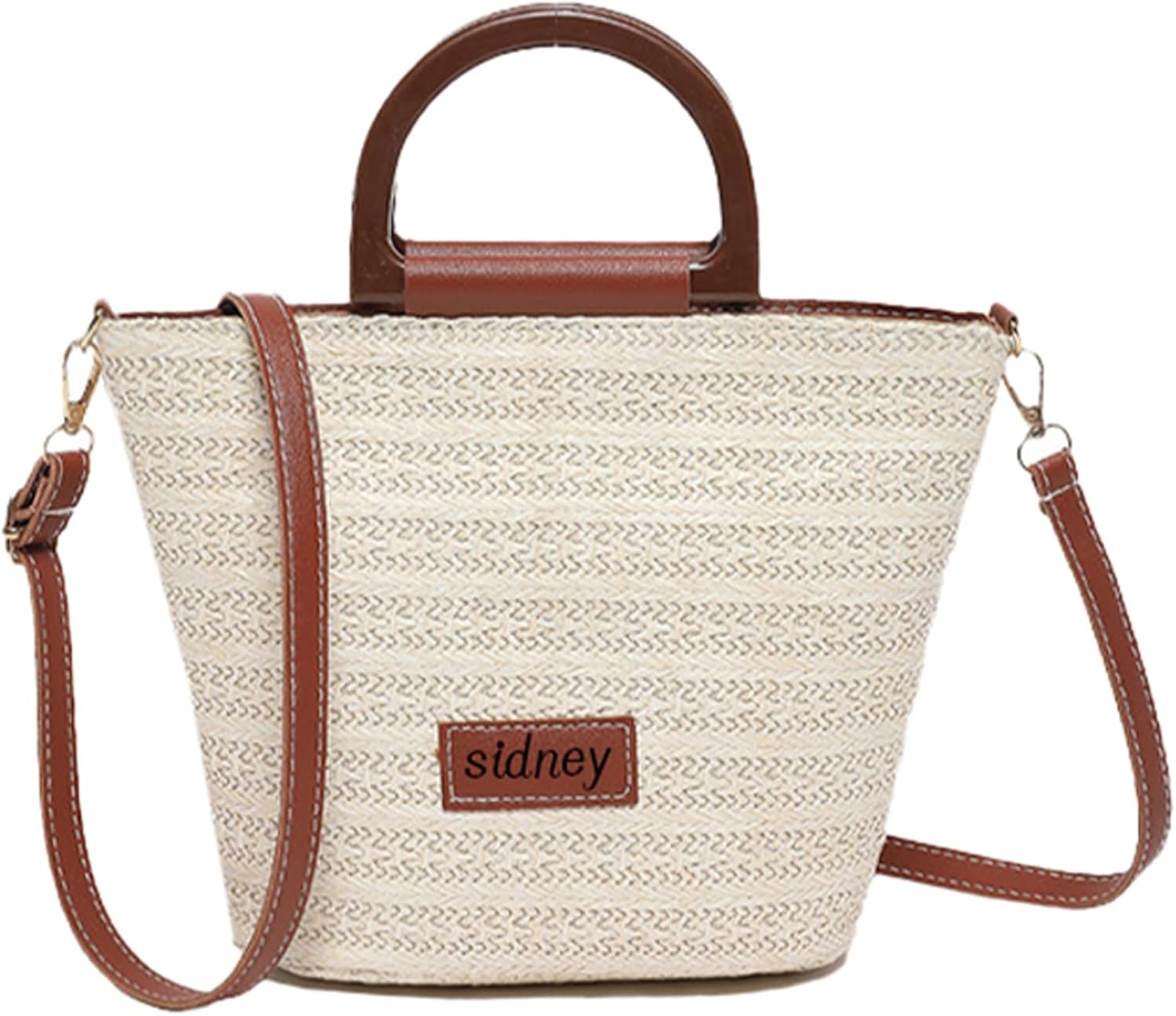 Customized Bags for Women, Personalized Straw Beach Tote Bags for Summer Travel, Woven Shoulder Handbag Purses