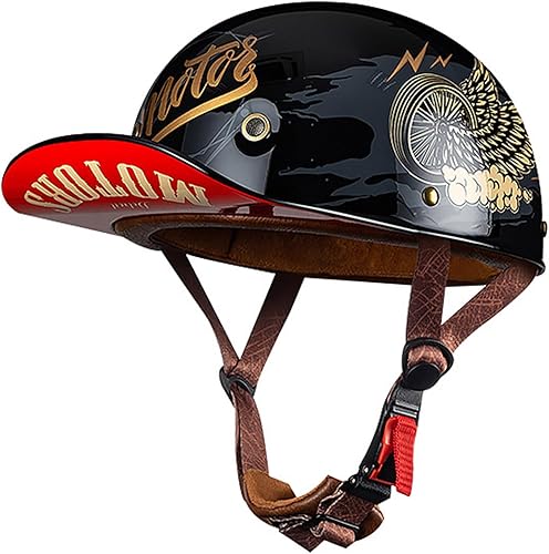 Casco de béisbol para motocicleta, aprobado por DOT, para adultos, casco de motocicleta, casco universal con hebilla ajustable de liberación rápida,