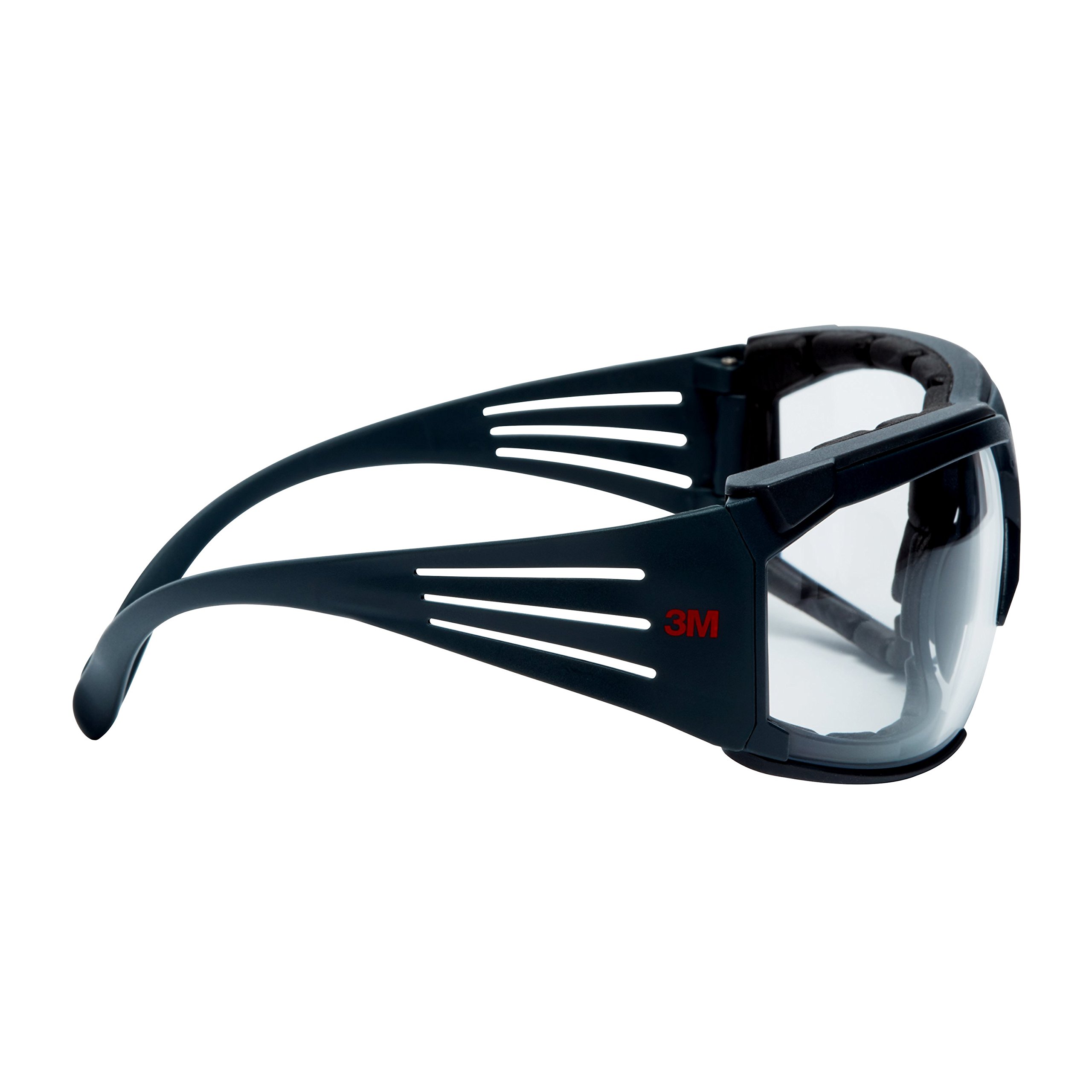 3M SecureFit SF601SGAF/Fl-EU okulary ochronne z szarymi soczewkami, Scotchgard anti-fog, odporne na zarysowania, ramki z pianki i nowoczesne wzornictwo, 1 x SecureFit Glass