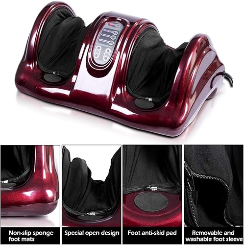 Miniatura 4 de LDAILY Masajeador terapéutico de pies Shiatsu, masaje de amasamiento y rodamiento para pies, 3 modos, masajeador eléctrico de pies con control