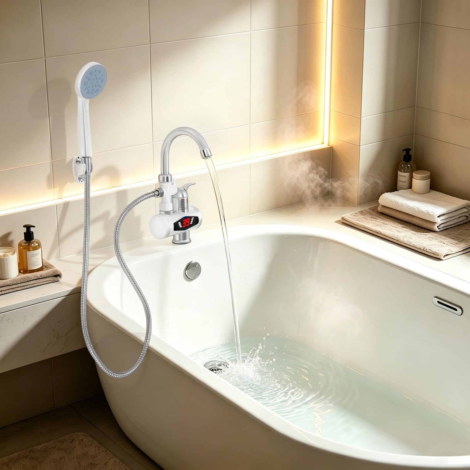 Robinet avec douche 360° pour cuisine, salle de bain et cuisine