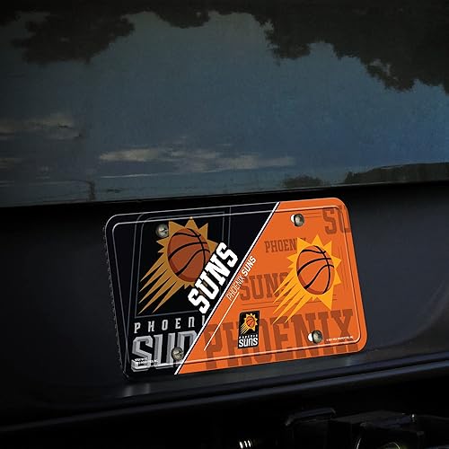 Miniatura 231 de Rico Industries Etiqueta de metal de baloncesto de la NBA de 6 x 12 pulgadas, ideal para camiones/coches/SUV