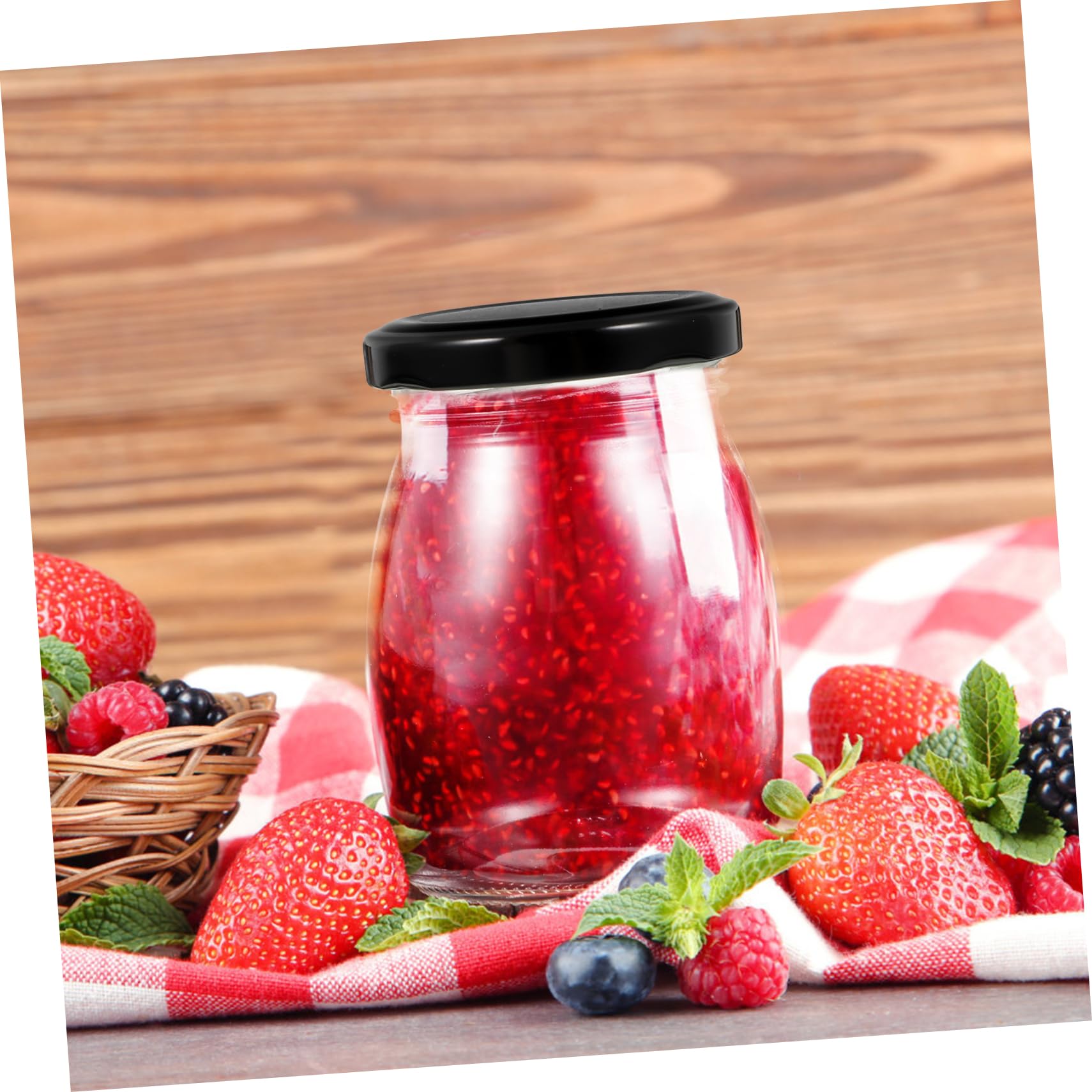 MAGICLULU 10pièces Pot à Yaourt Verre avec Couvercle Hermétique Boîte de Conservation pour Céréales Thé et Bonbons