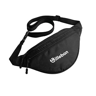 Billebon Waistbag with Dual Front Zippers and One Antitheft Pocket, Small Travel Carry for Men & Women, Utility Pouch for Hiking, Running, Sports and Daily Trips