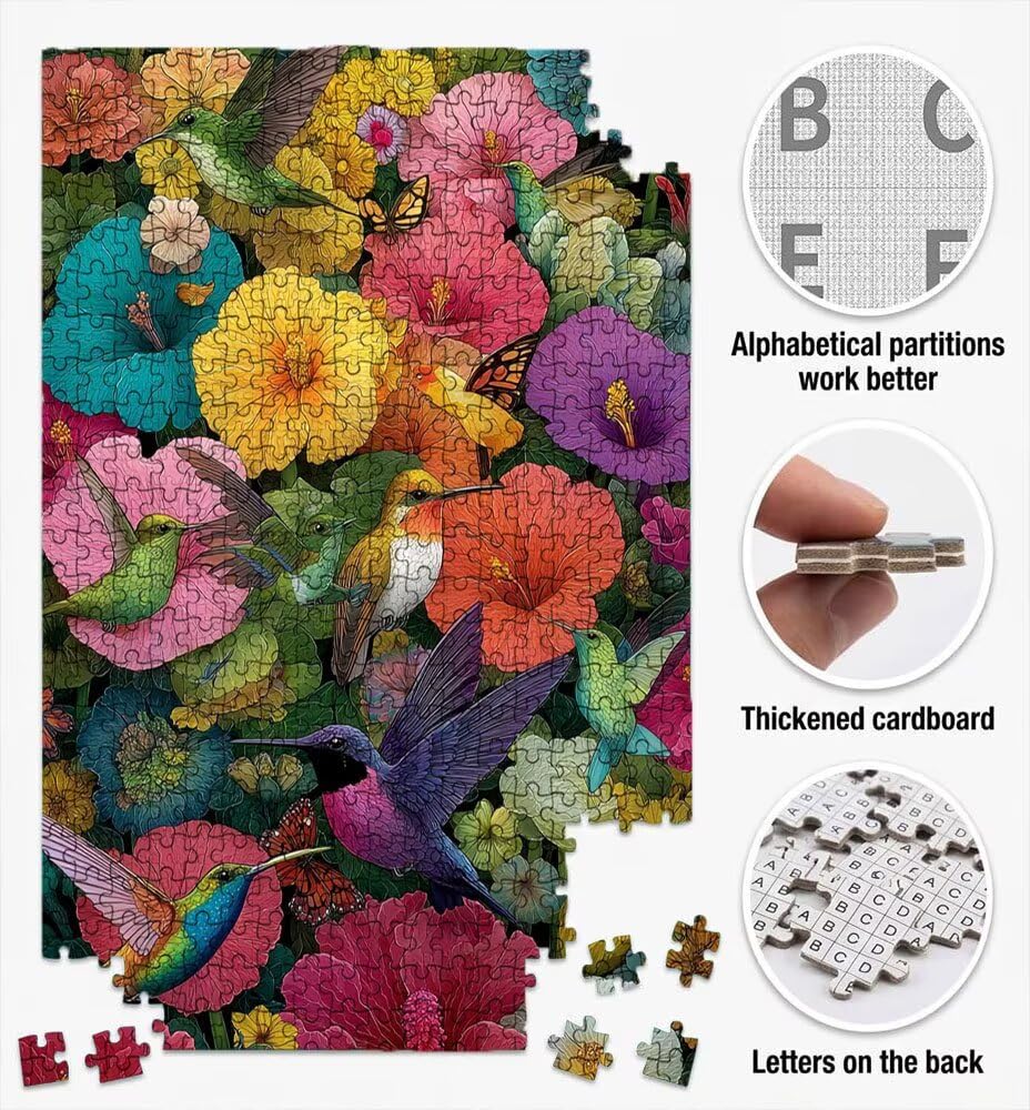Puzzle 6000 Pezzi, Jigsaw Puzzle per Adulti, Uccelli Fiori BLQSBGA6-345 | Puzzle Classici, Impossibile Difficile Sfidanti Puzzles, Puzzle Decorativo per La Famiglia, Come Regalo e Decorazione Pareti