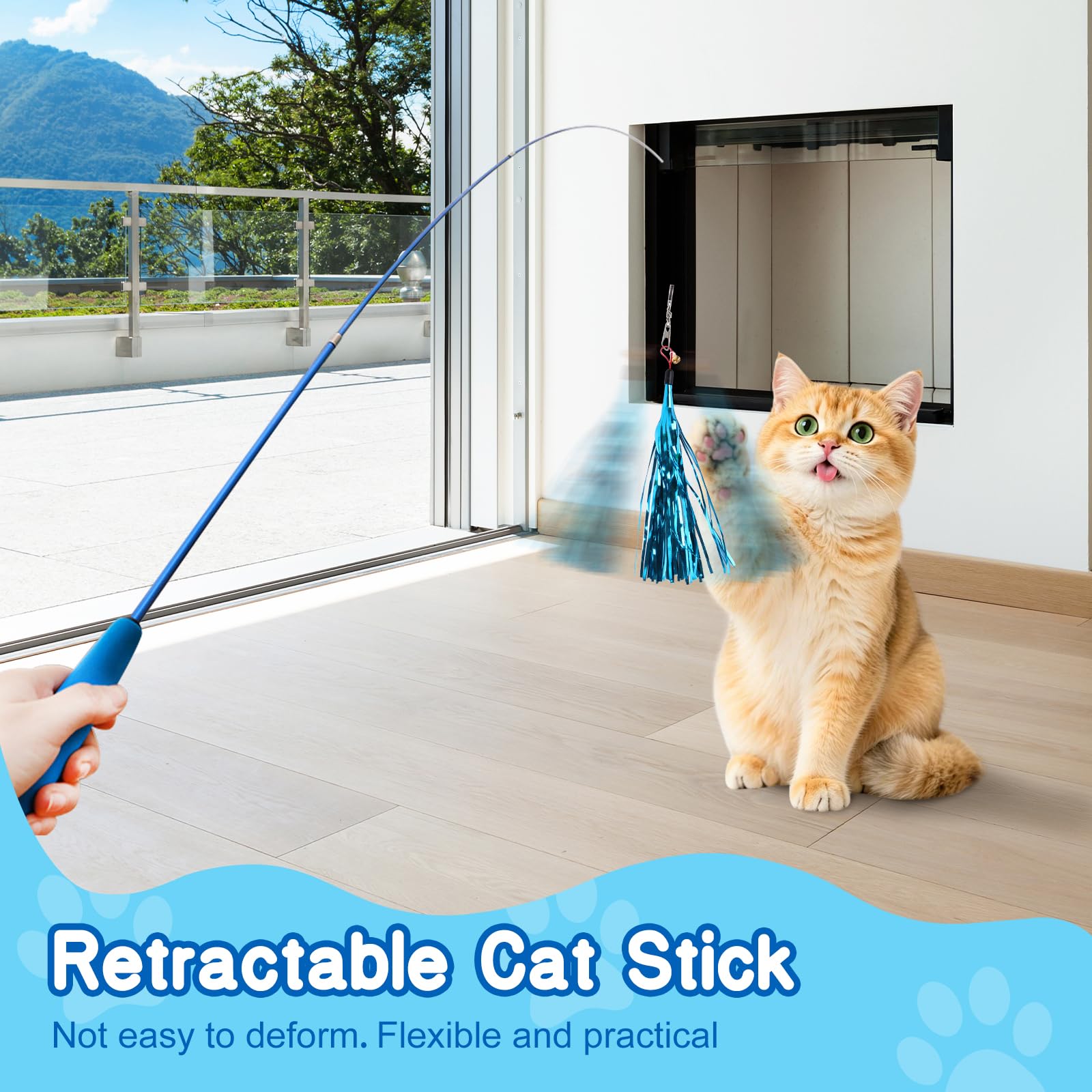 Set di Juguetes para Gatos,39 Piezas Juguetes Gatos con Túnel para Gatos