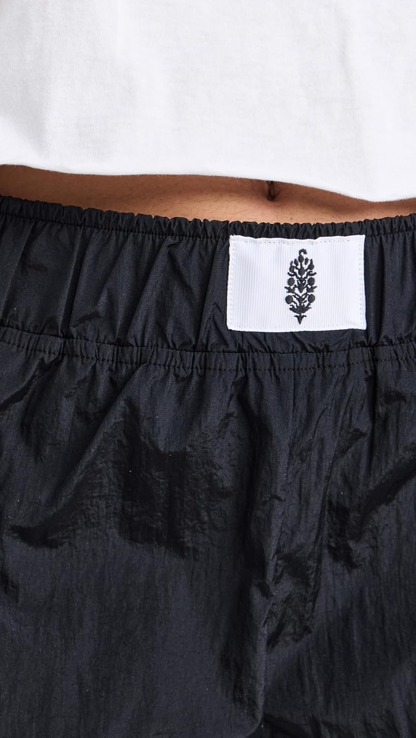 Free People Women's Varsity Blues Shorts, Black Combo, Medium, 1 - Image 6