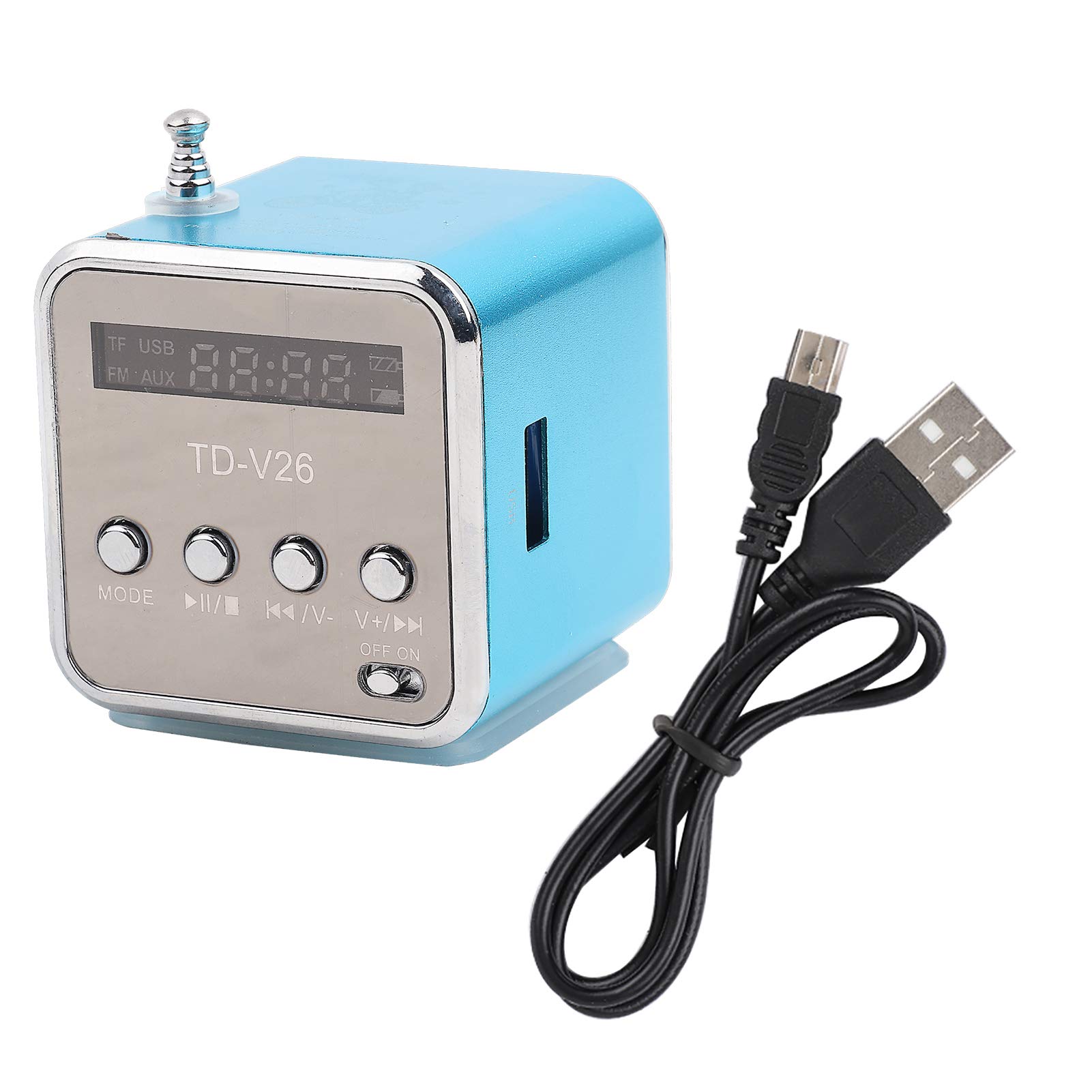Mini Speaker Music, FM Radio PC Fashion Support portable stereo cd Player Portable radio with best TF Card and U Disk Green (blue)