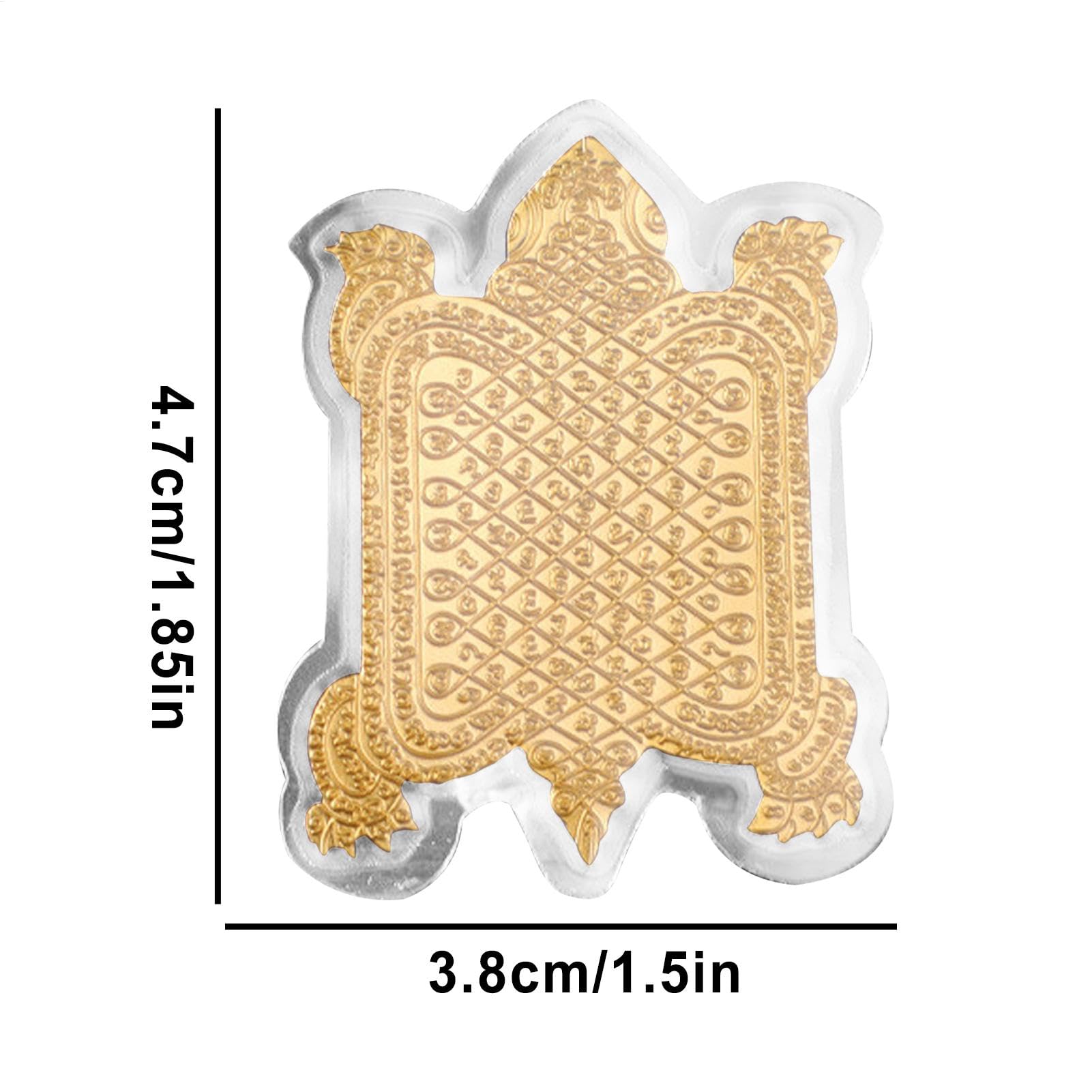 Amulette tortue thaïlandaise authentique - Breloque sacrée Phaya Tao Ruen - Symbole bouddhiste de prospérité, de santé et de succès - Talisman tortue en laiton fait à la main
