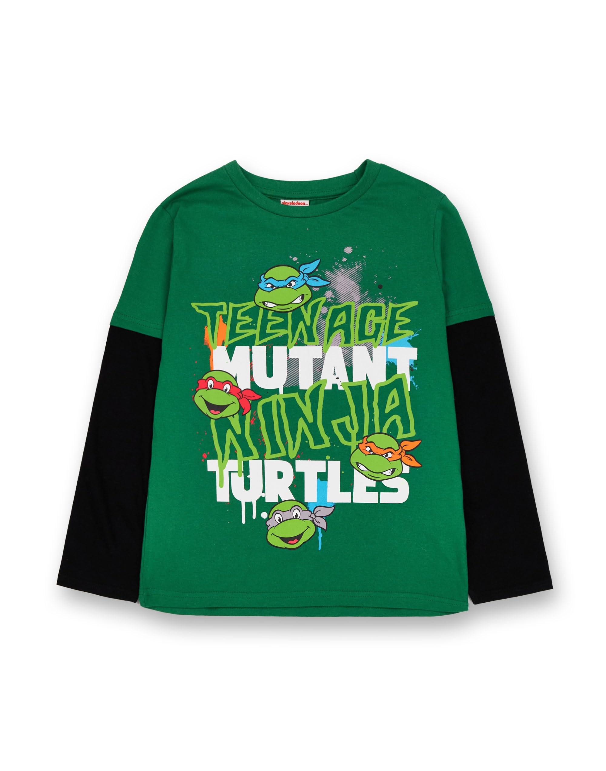 Teenage Mutant Ninja Turtles - Boy's Long Sleeve T-Shirt - Green - Size 6-7 Years