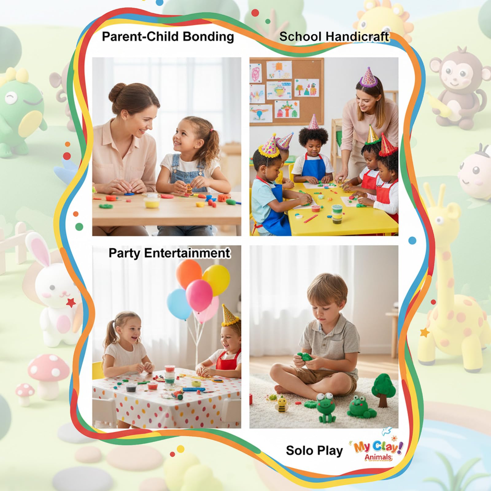 Air Dry Clay Kit for Kids - Animal Modeling Fun -5 Air Dry Clay Kit for Kids - Animal Modeling Fun -5
