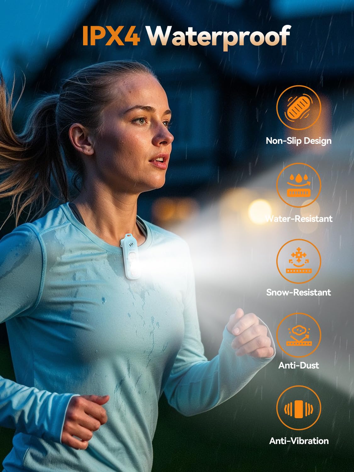 TECKNET 130dB Personal Alarms for Women with SOS Strobe Light Rechargeable Clip On Torch & IPX4 Waterproof Running Lights - Image 3