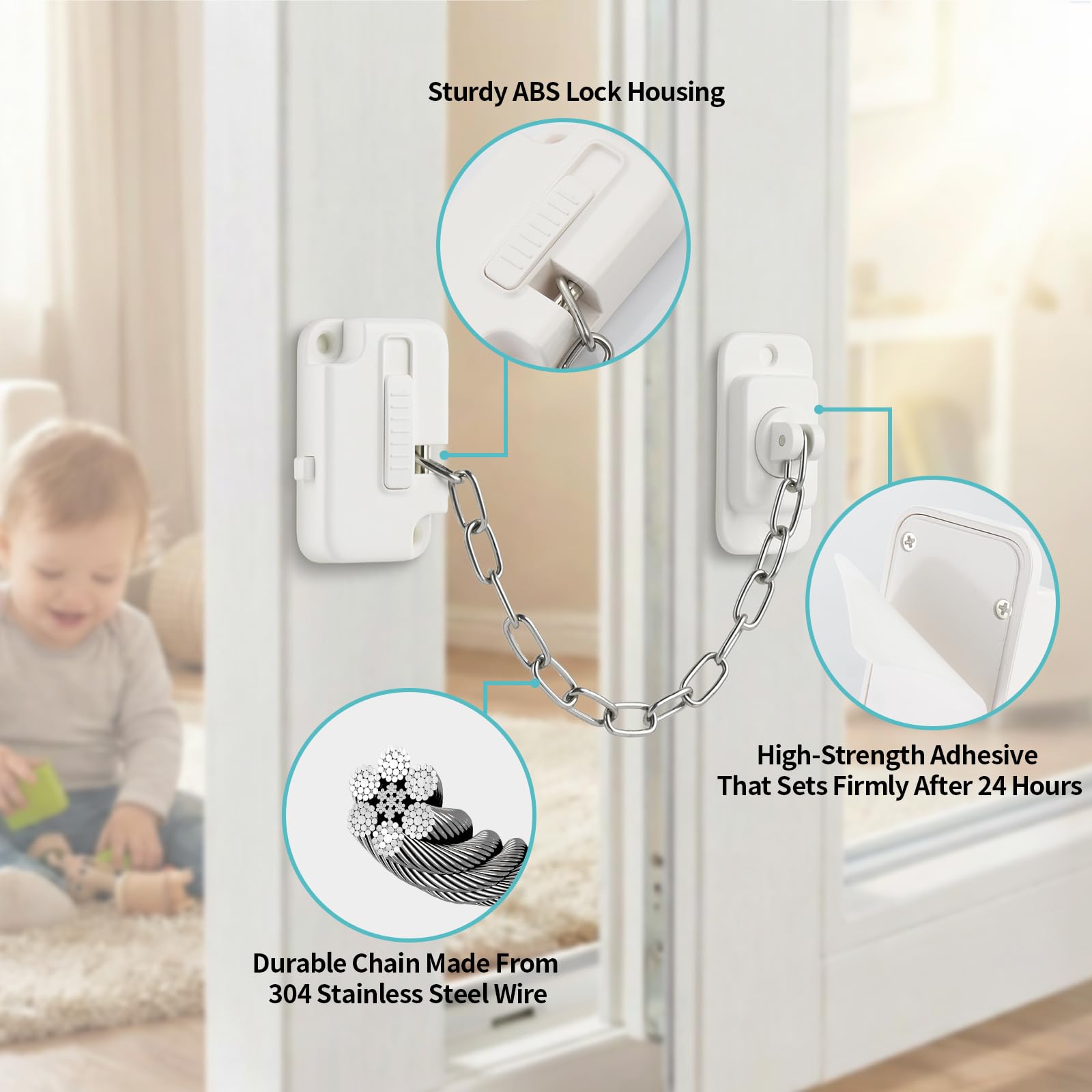 Otraki Lucchetto Frigorifero Bambini, Chiudi Cassetti Bambini 4 Pezzi, Lucchetto Per Frigorifero, Ferma Finestra, Blocca Porta
