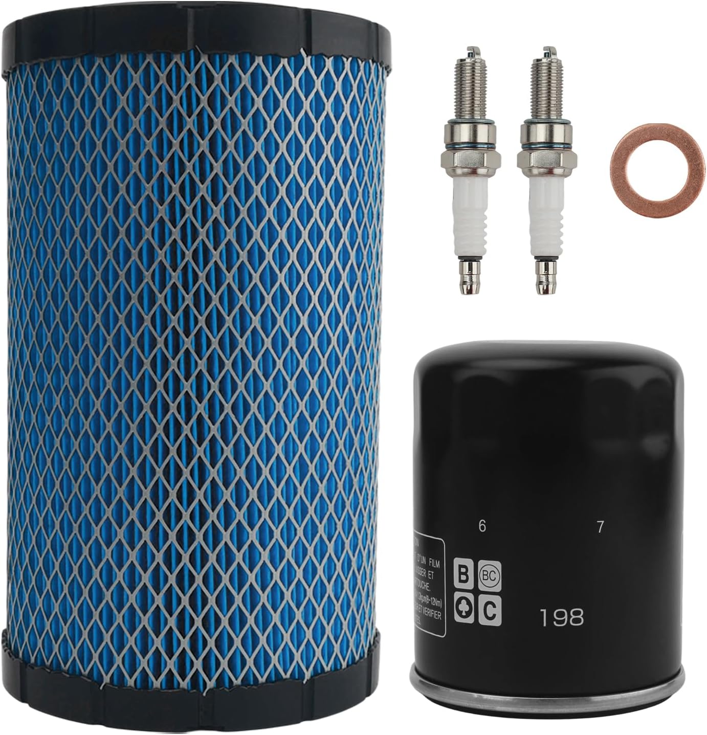 ATV Spark Plug Air/Oil Filter Kit Compatible wiht Polaris Ranger 1000 XP 1000 CREW XP 2018-2025 Replaces 7082265 2540086