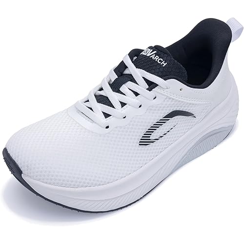JARLIF Womens Wide Toe Box Shoes Arch Support Walking Sneakers Width Orthotic Tennis Shoes for Plantar Fasciitis Pain Relief US 6-11
