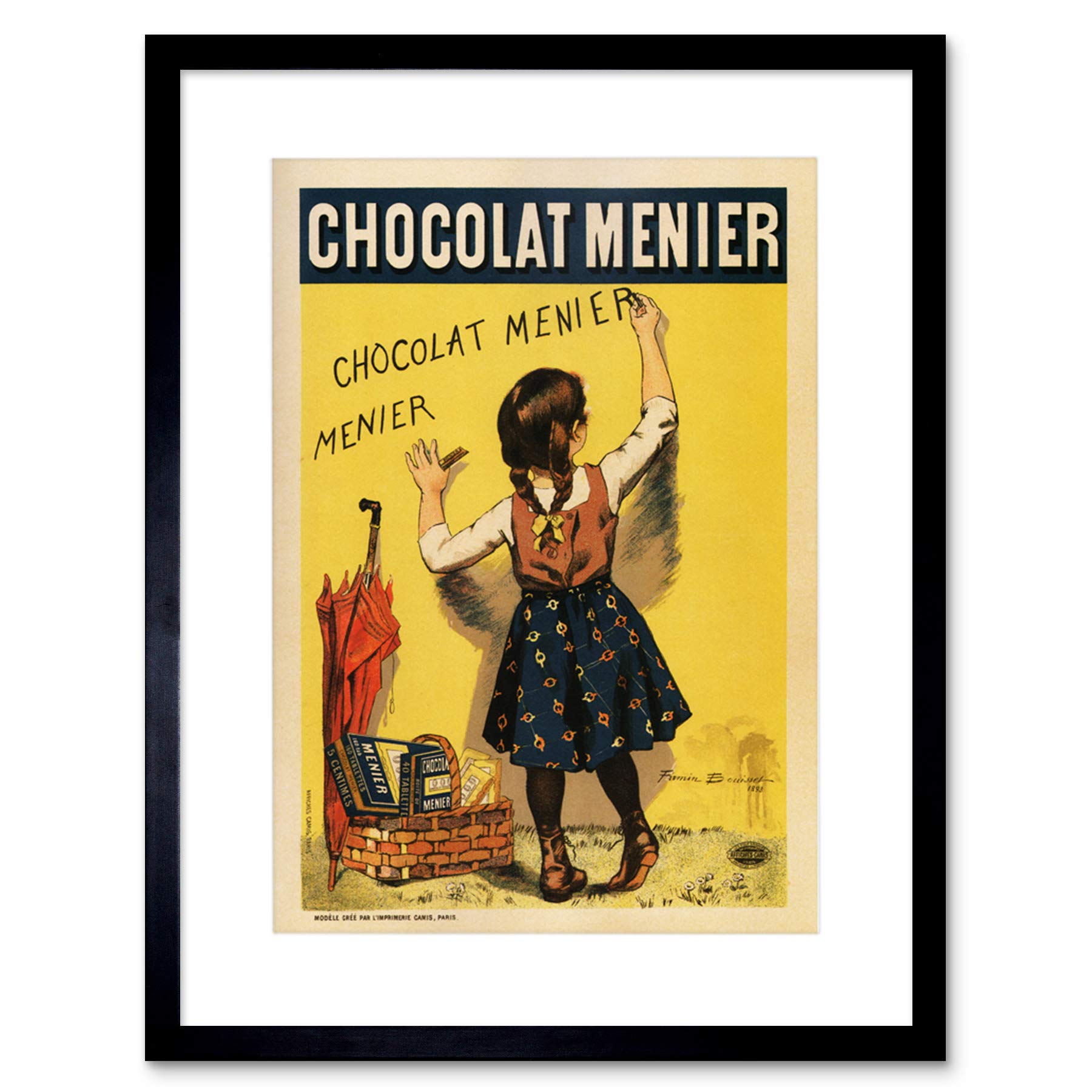 Wee Blue Coo Commercial Advert Menier Chocolate France Framed Wall Art Print