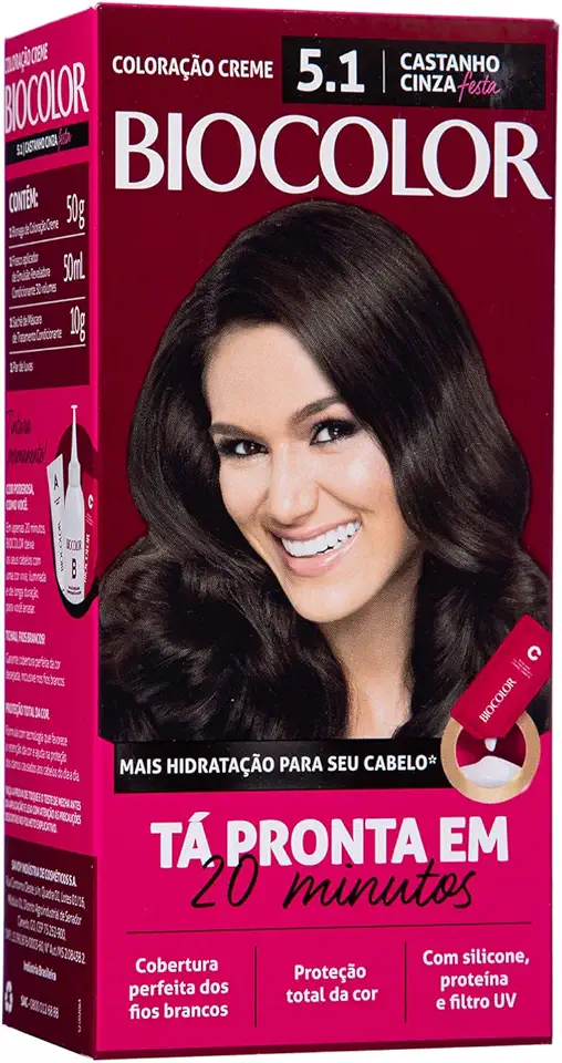 Biocolor Tinta De Cabelo Mini Kit Castanho Festa 5.1