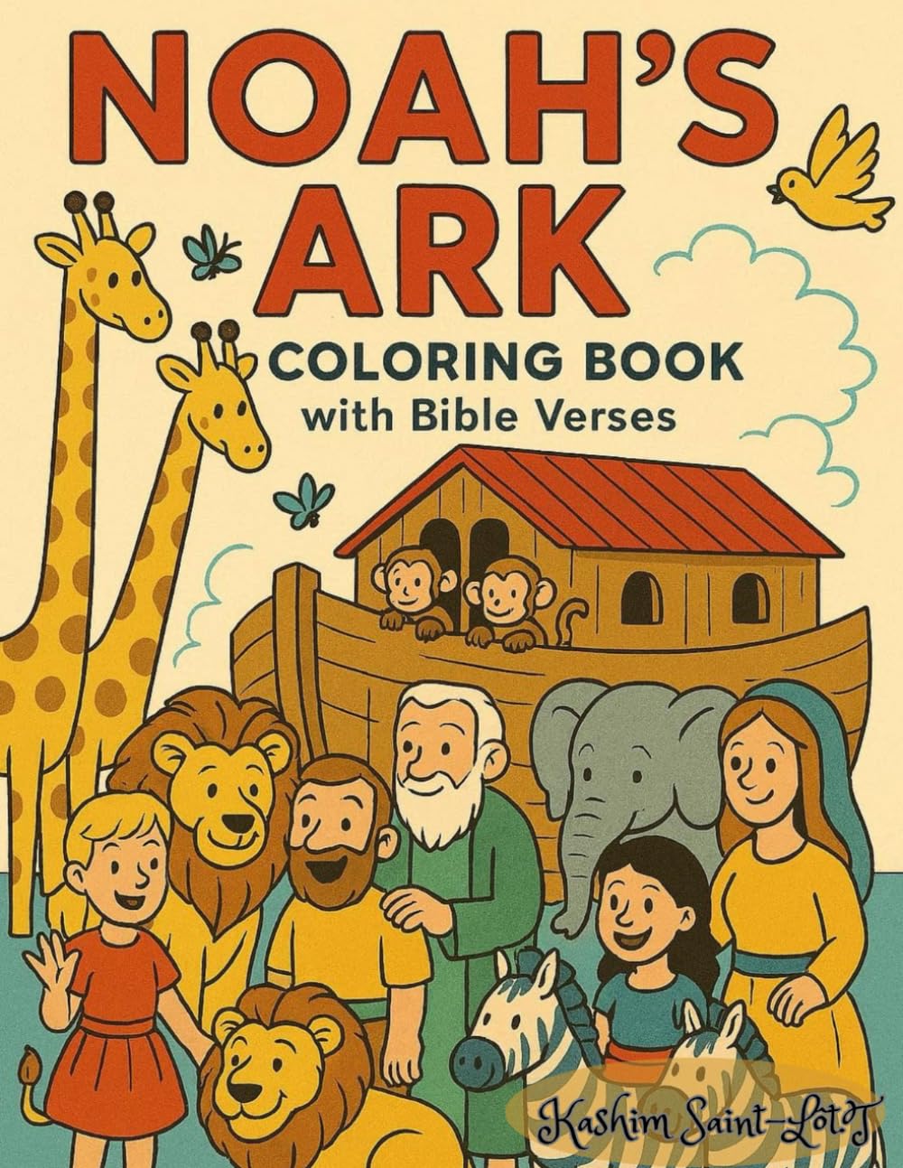 Noah's Ark: Coloring book whit bible verses