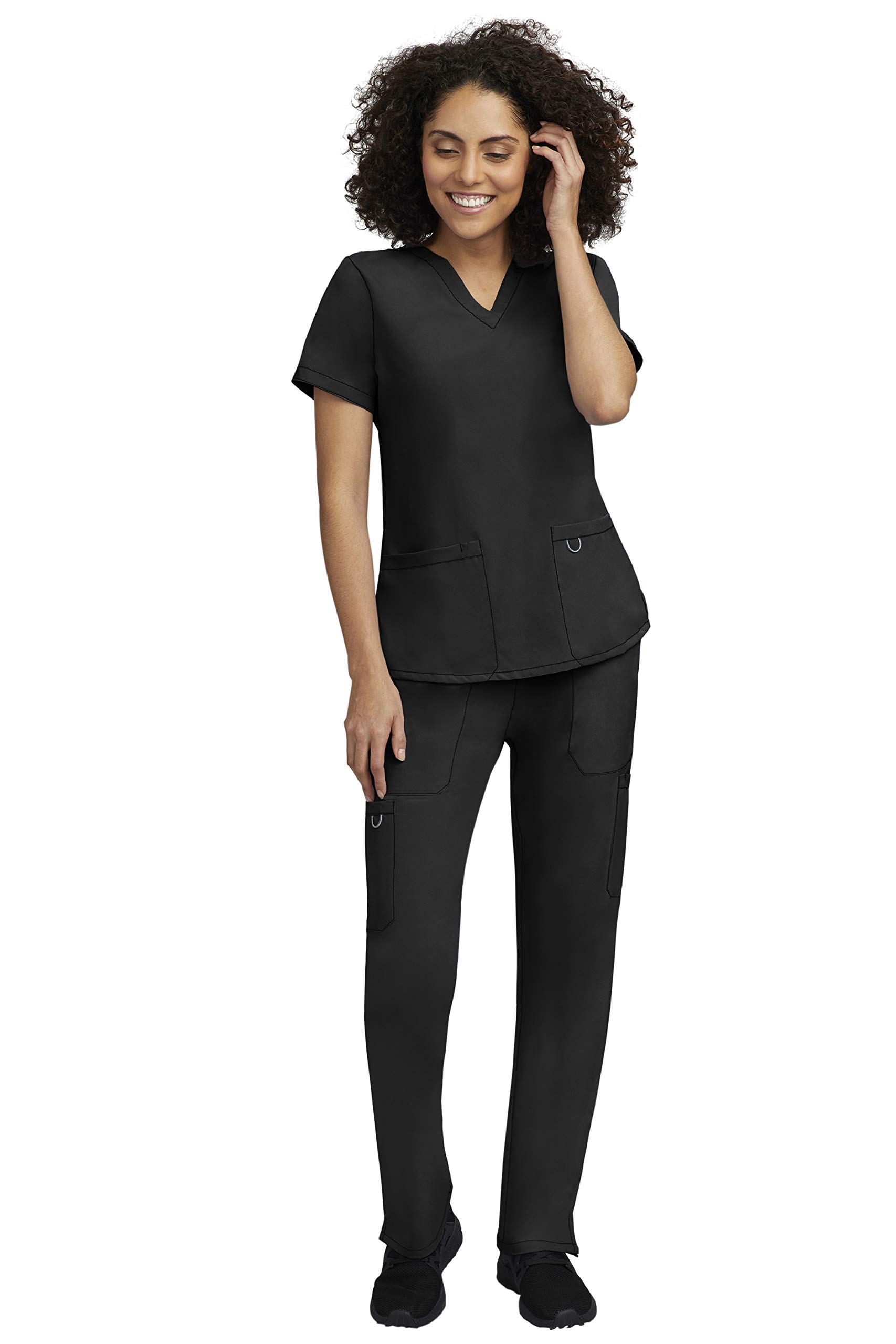 Scrub Set for Women, Professional V-Neck Top with Comfortable Drawstring Pant with 5 Pockets - 100200