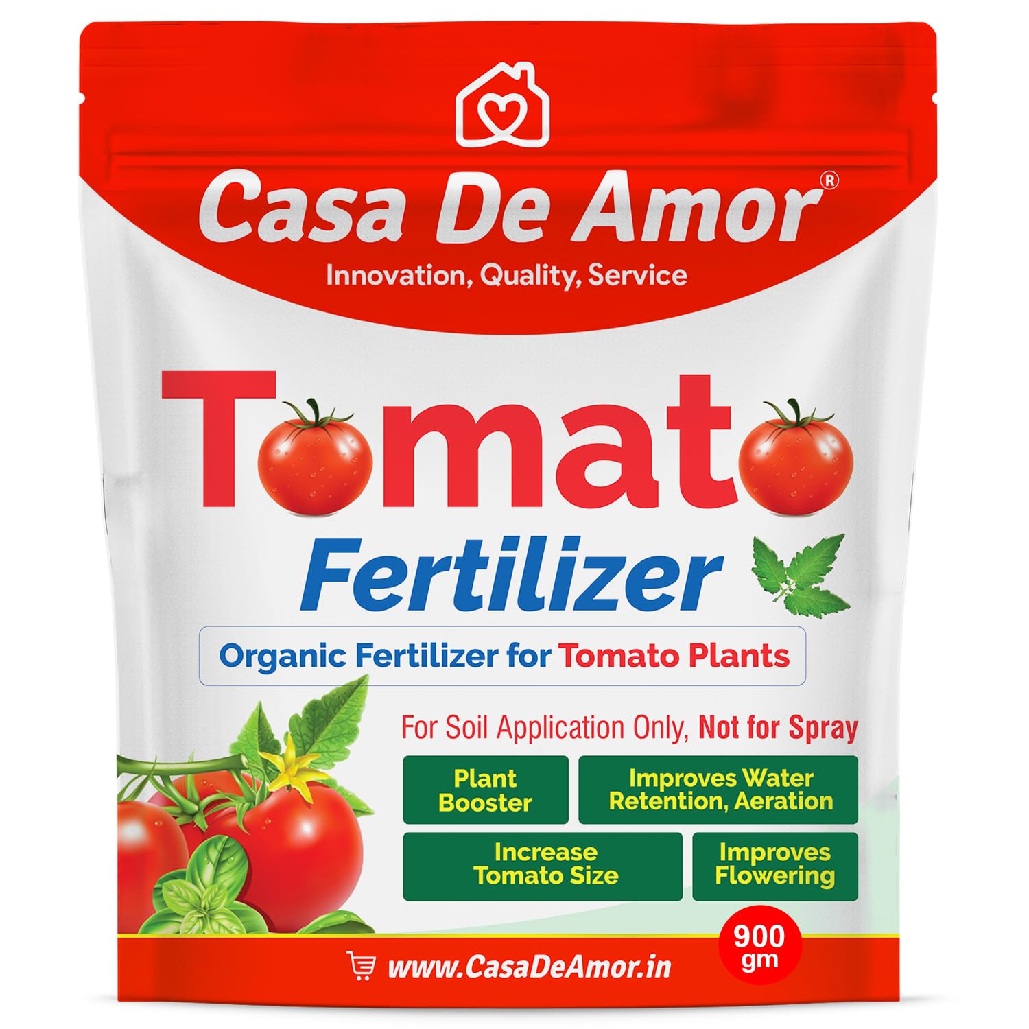 Casa De Amor Essential Organic Tomato Plant Food- Ideal for all types of tomato varieties, including heirloom and hybrid (900 gm) (B084G2DX9X) Amazon Price History, Amazon Price Tracker