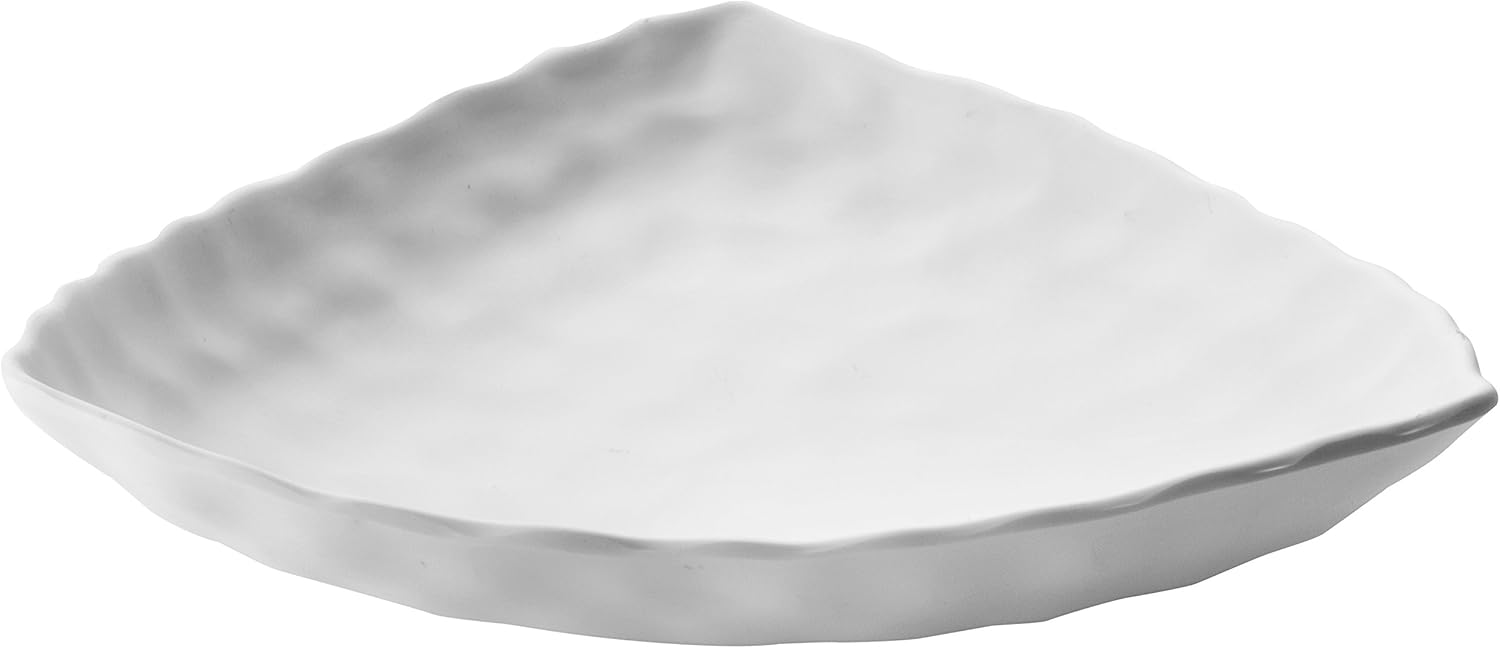 Best Cyber Monday 🔥 Lacor Triangular Melamine Tray, White, 30 x 30 x 7 cm