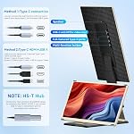 Laptop Screen Extender - 15.6" Laptop Dual Screen Extender Monitor - Travel Monitor with Speakers USB-C,FHD 1080P IPS Dual Display Extension,Compatible with Windows Chome Linux Android | 15.6"