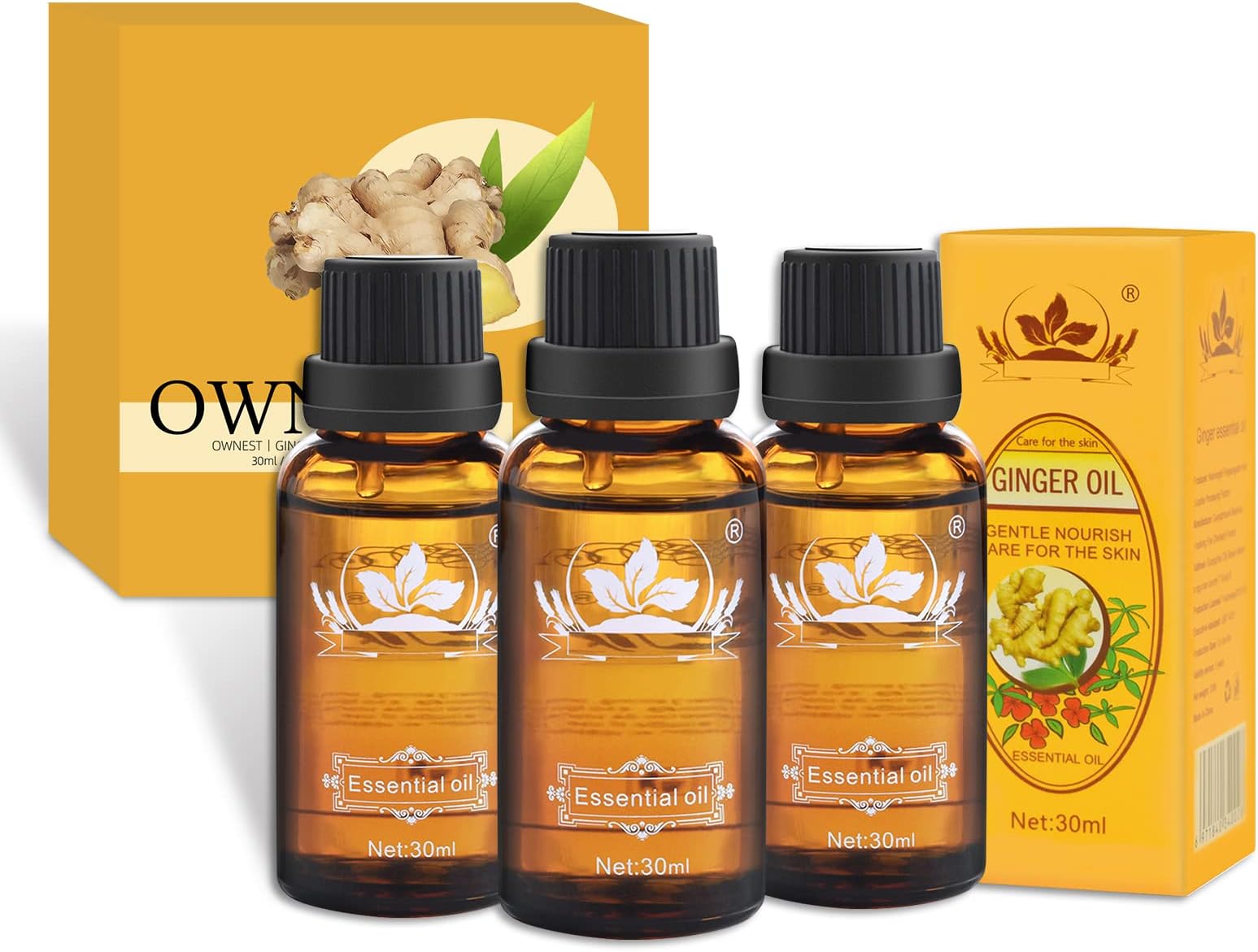 Amazon.com: Ownest 3 Pack Ginger Massage Oil,100% Pure Natural