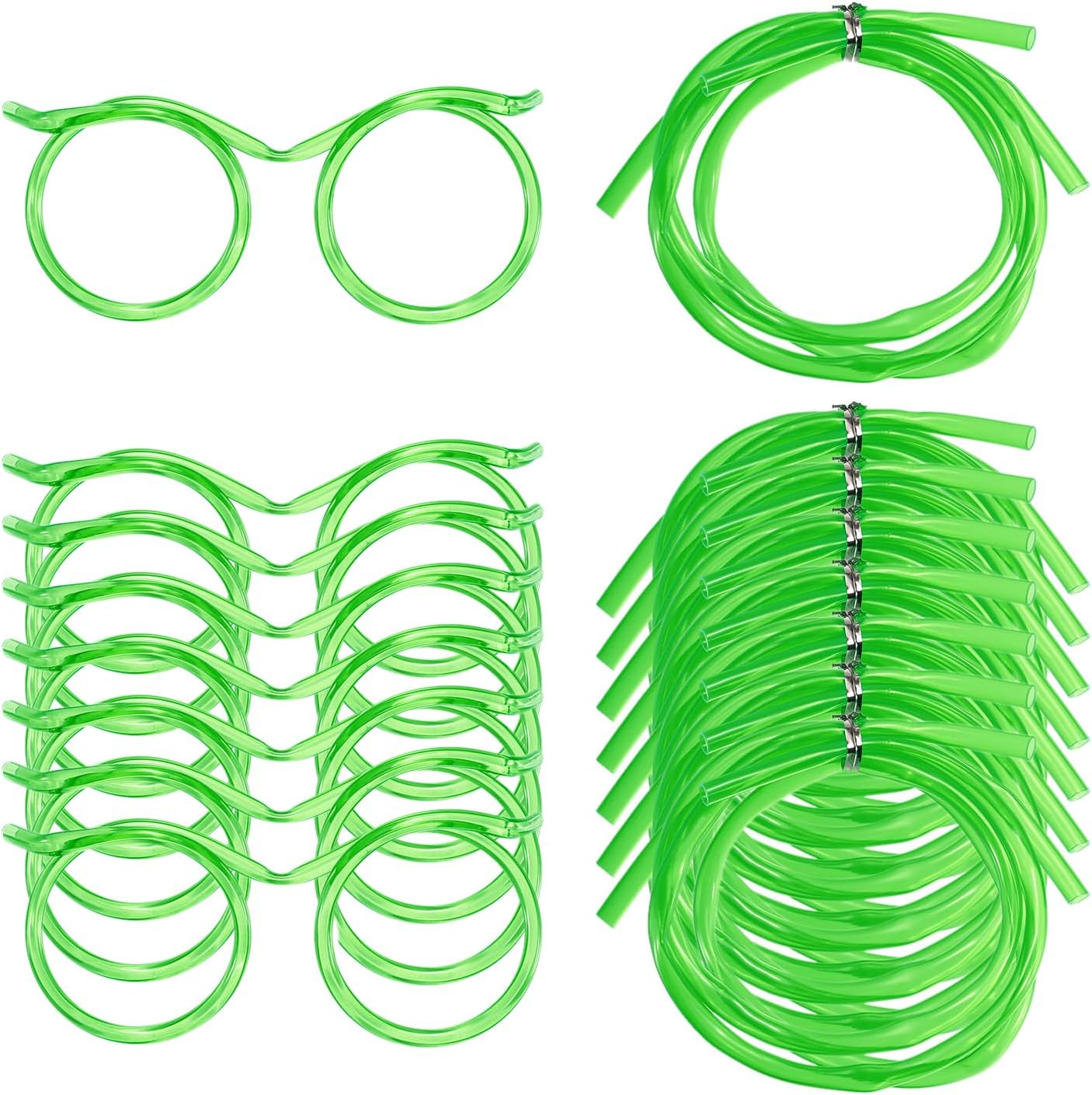 uxcell 8 Pcs Straw Glasses, Plastic Straw Eye Glasses