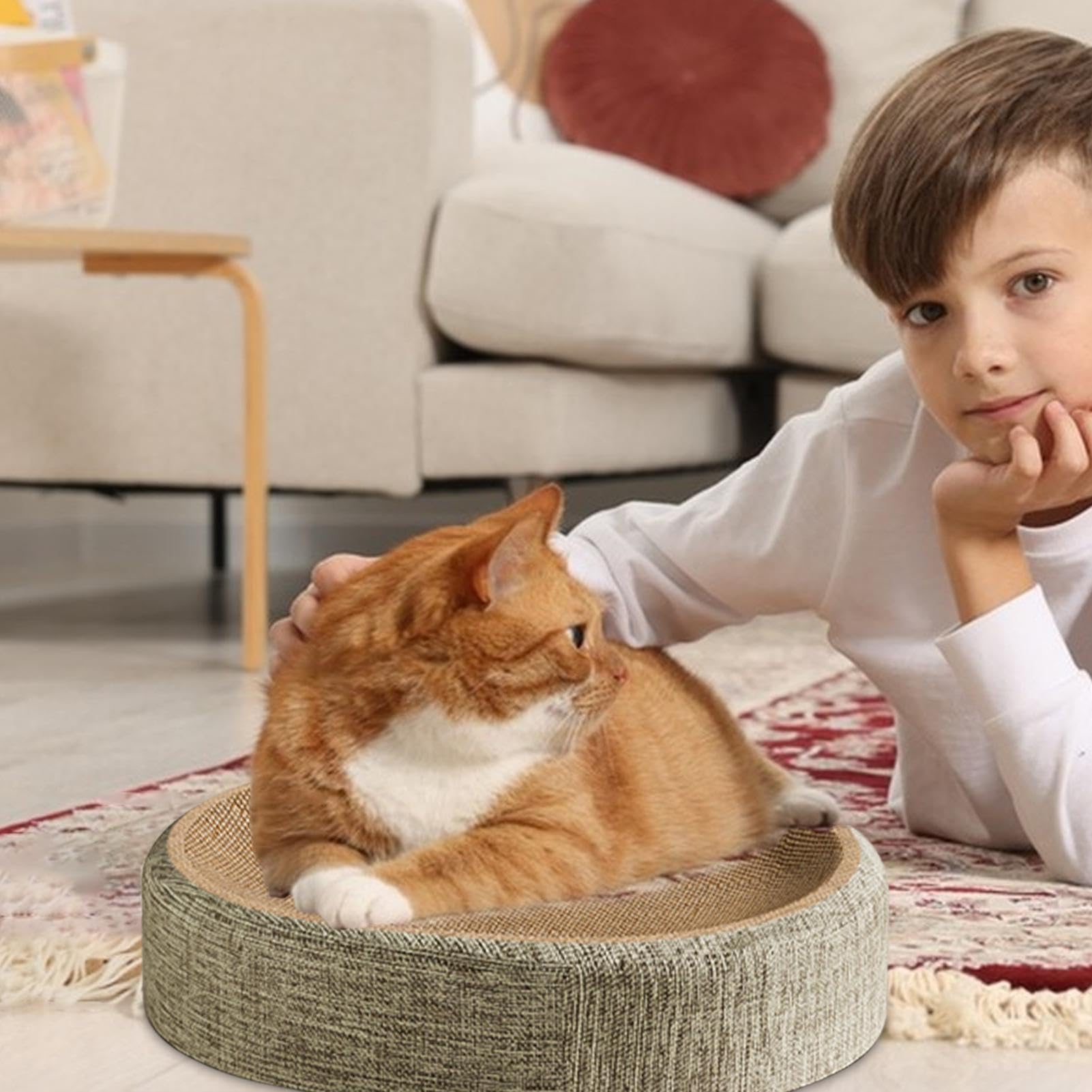 Kratzbrett für Katzen Multifunktionaler Möbelschutz, aktives Spiel und Ruhe | Sisal Kratzbrett Nest für Katzen Für Kätzchen-Training, Möbelschutz, Als Rückzugsort Und Versteck, Aktives , Ruhe Und