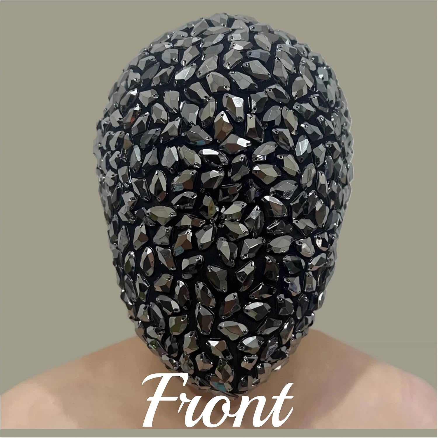 Studded Spikes Head Mask Full Face Cover for Halloween Gothic Punk Steampunk Cosplay Night Club Party