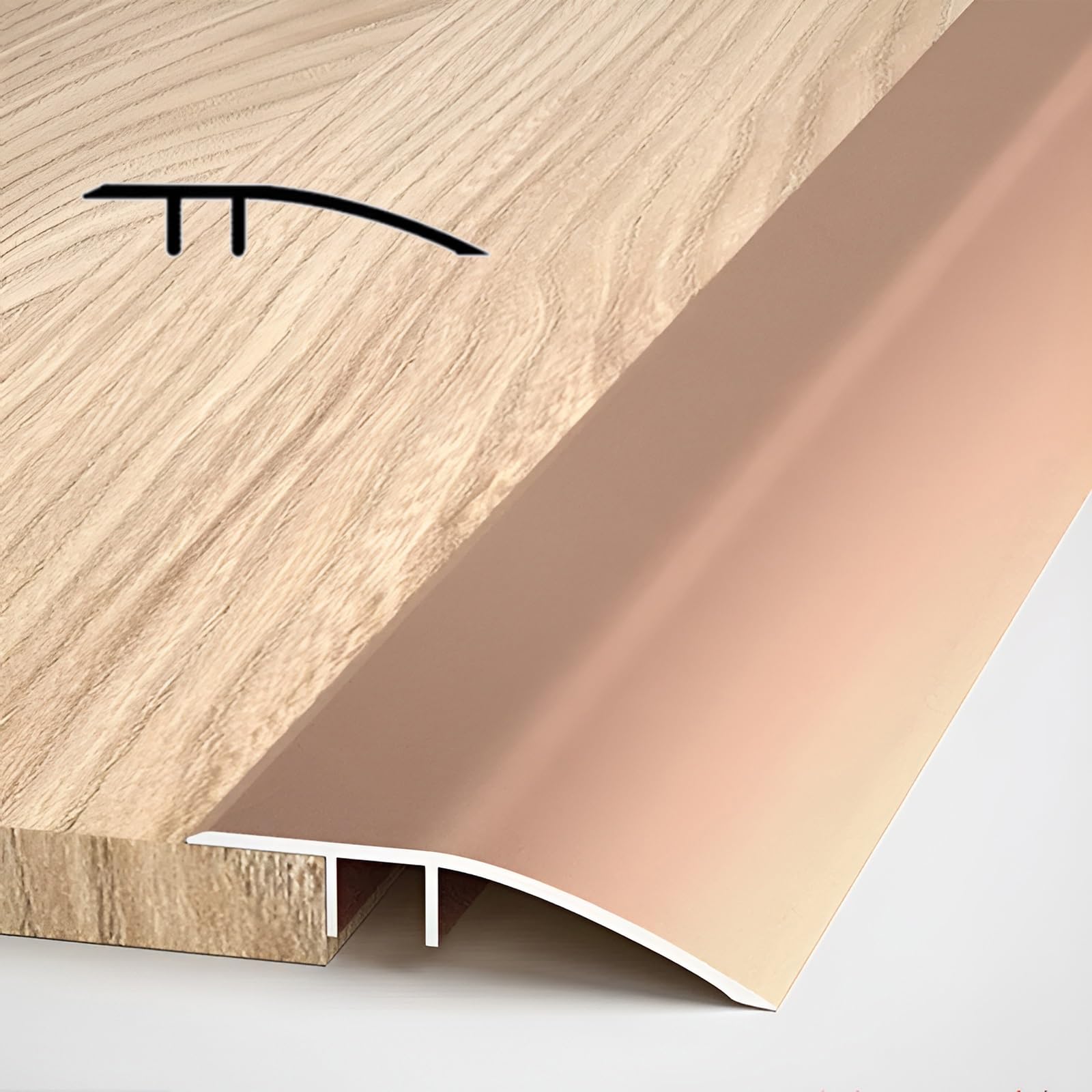 Ciężka aluminiowa listwa podłogowa o szerokości 15 cm – próg drzwiowy dla łatwego dostępu, wymiar z żywicy antypoślizgowej, idealna do użytku domowego i biurowego